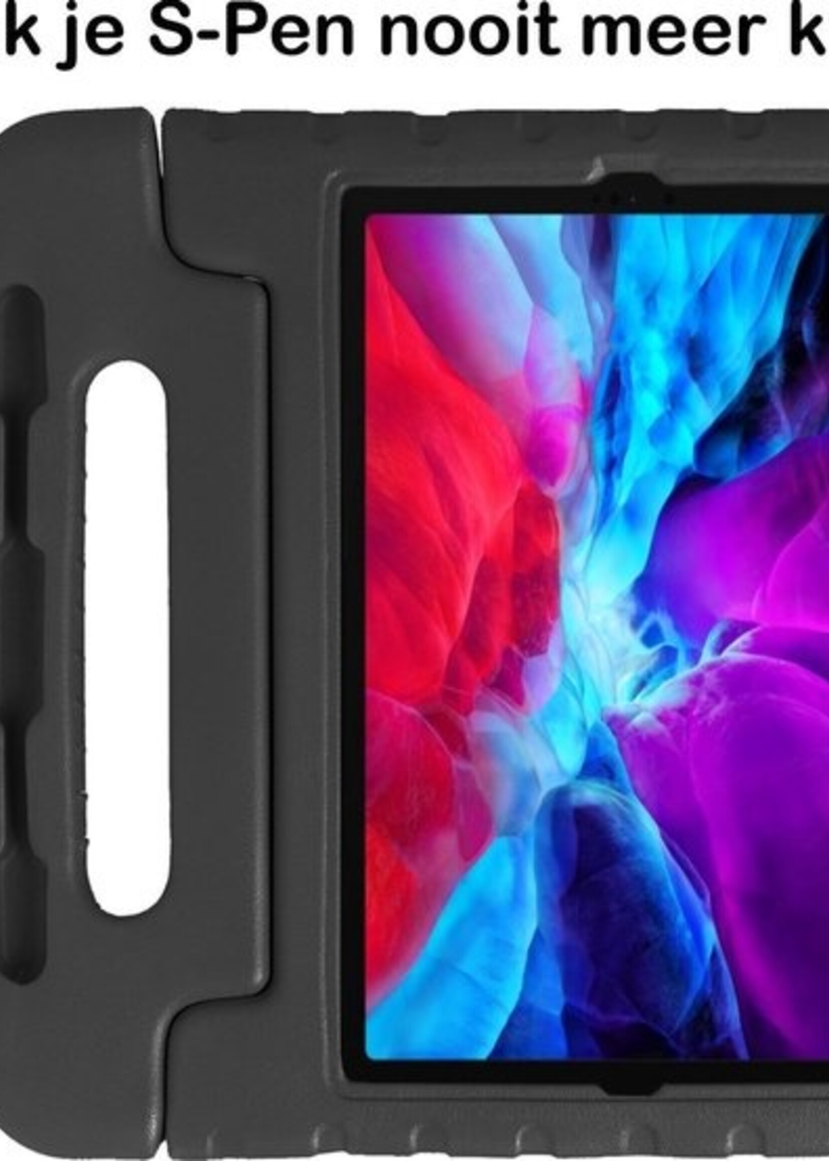 BTH Kinderhoes Geschikt voor iPad Pro 2020 (11 inch) Hoes Kinder Hoesje Kids Case Cover Kidsproof Met Screenprotector - Hoesje Geschikt voor iPad Pro 11 inch (2020) Hoesje Kinder Hoes - Zwart