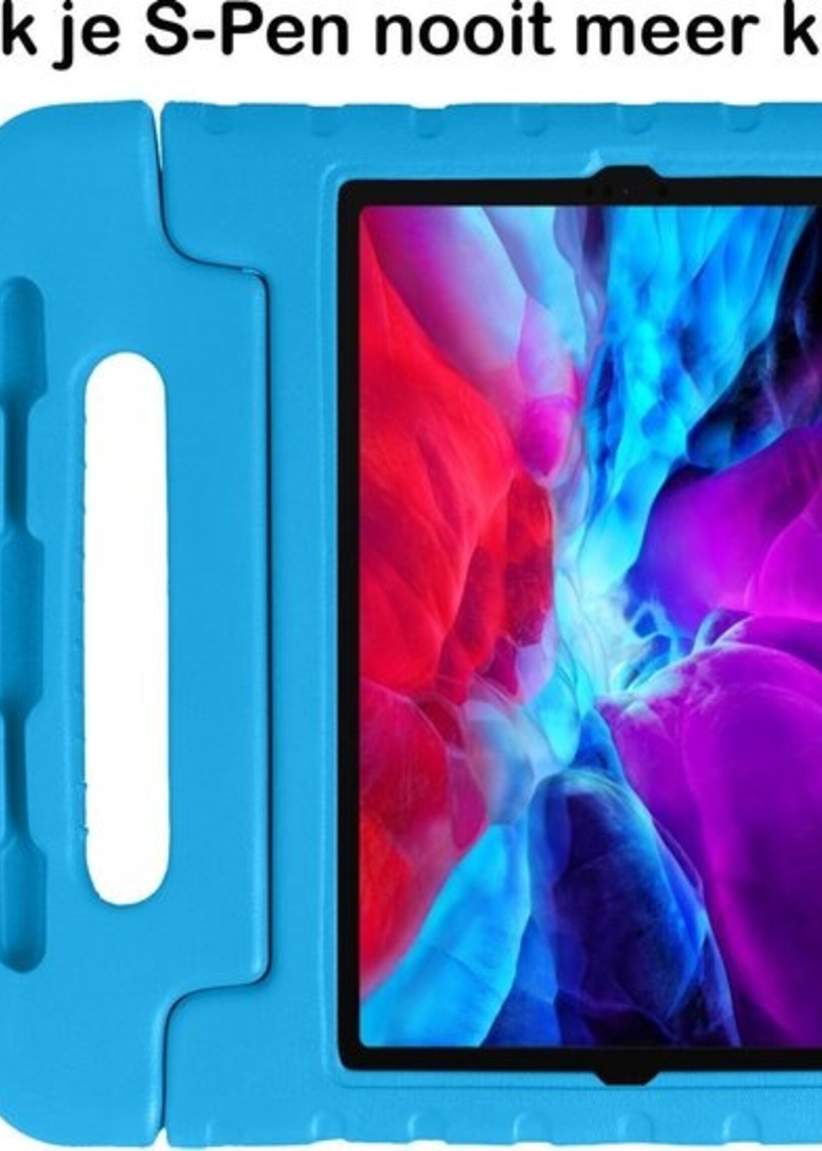 BTH Kinderhoes Geschikt voor iPad Pro 2020 (11 inch) Hoes Kinder Hoesje Kids Case Cover Kidsproof Met Screenprotector - Hoesje Geschikt voor iPad Pro 11 inch (2020) Hoesje Kinder Hoes - Blauw