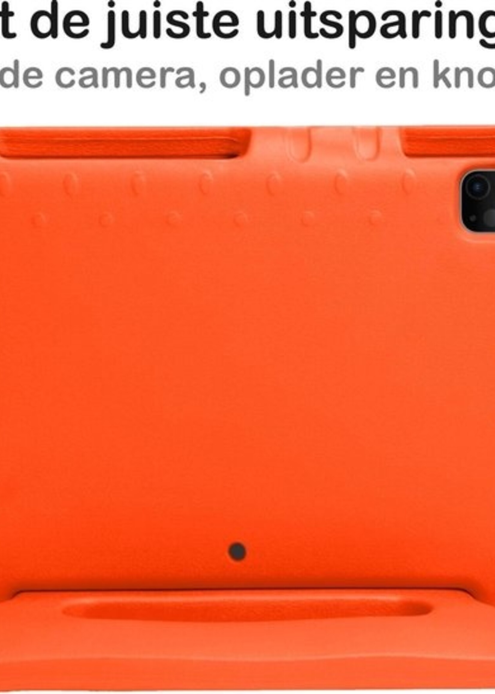 BTH Kinderhoes Geschikt voor iPad Pro 2020 (11 inch) Hoes Kinder Hoesje Kids Case Cover Kidsproof Met 2x Screenprotector - Hoesje Geschikt voor iPad Pro 11 inch (2020) Hoesje Kinder Hoes - Oranje