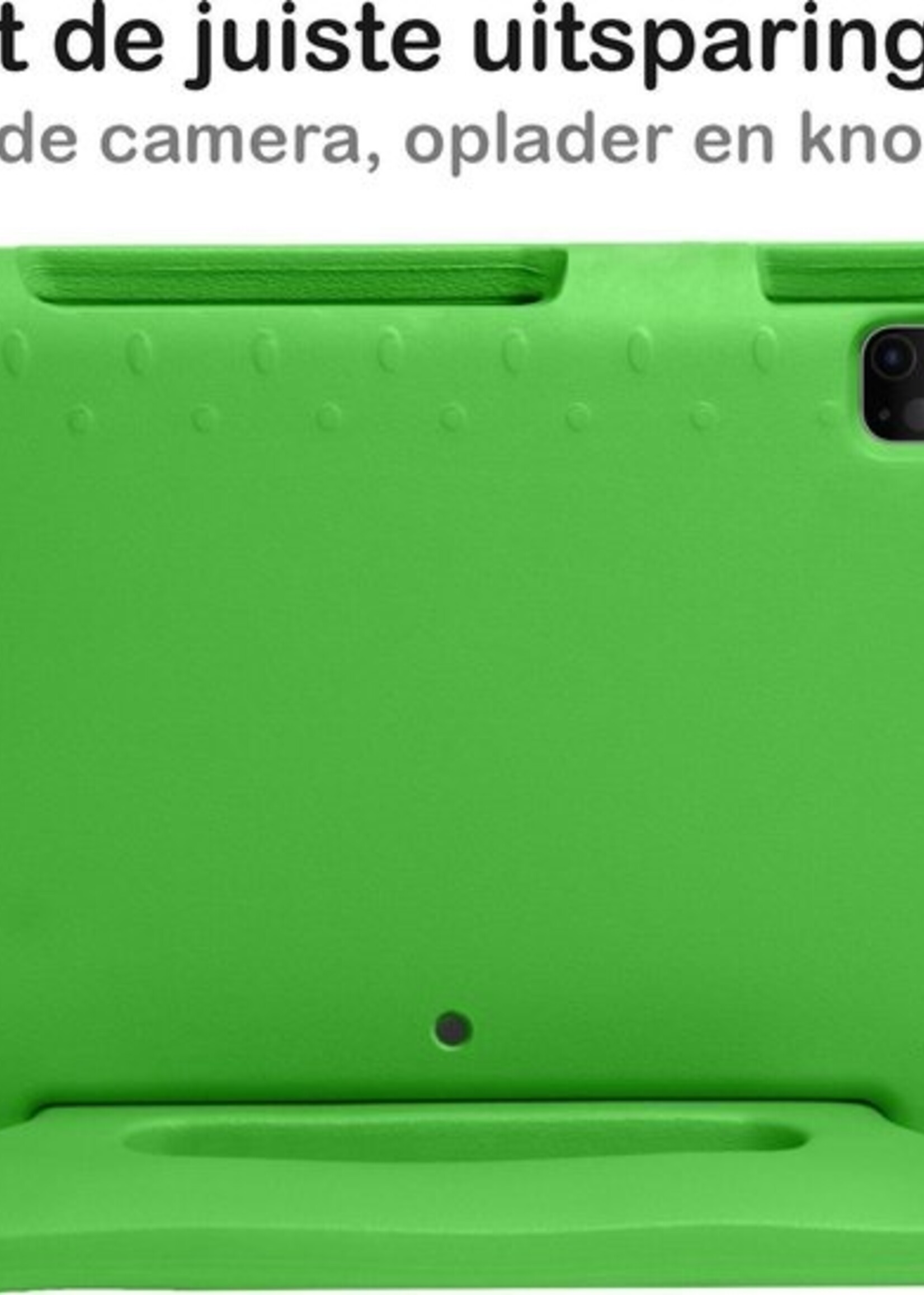 BTH Kinderhoes Geschikt voor iPad Pro 2020 (11 inch) Hoes Kinder Hoesje Kids Case Cover Kidsproof Met 2x Screenprotector - Hoesje Geschikt voor iPad Pro 11 inch (2020) Hoesje Kinder Hoes - Groen