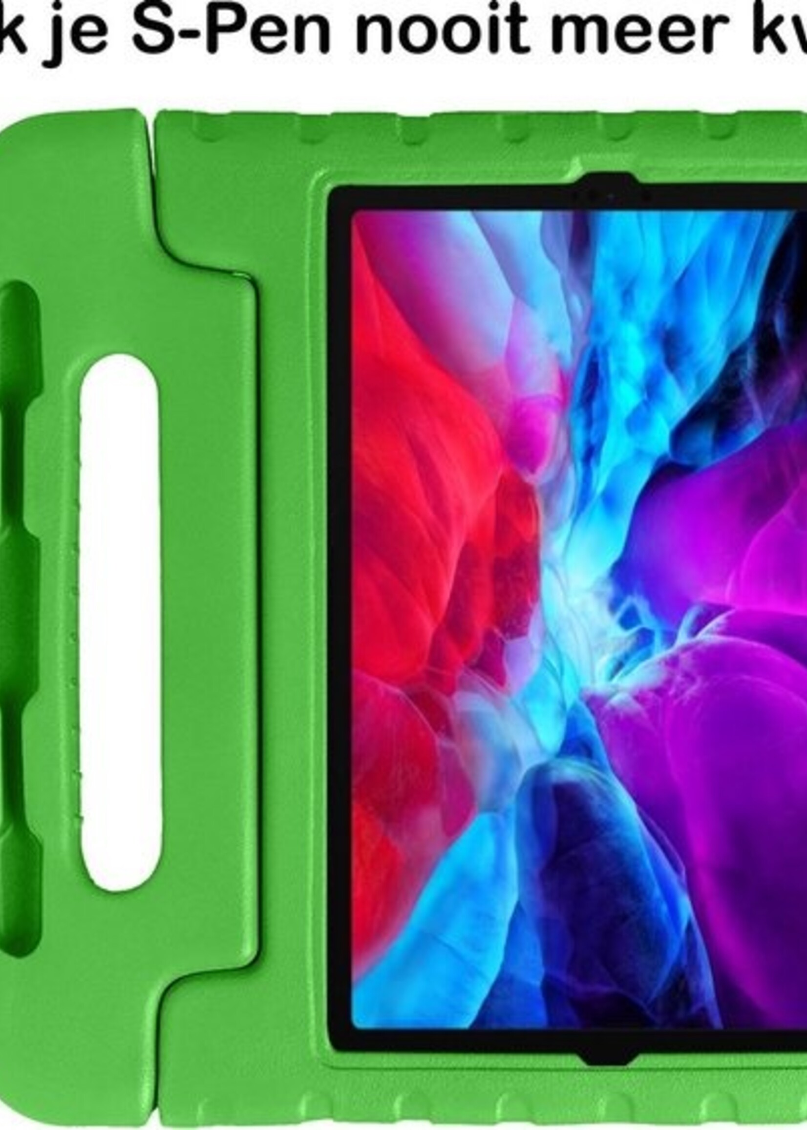 BTH Kinderhoes Geschikt voor iPad Pro 2020 (11 inch) Hoes Kinder Hoesje Kids Case Cover Kidsproof Met 2x Screenprotector - Hoesje Geschikt voor iPad Pro 11 inch (2020) Hoesje Kinder Hoes - Groen