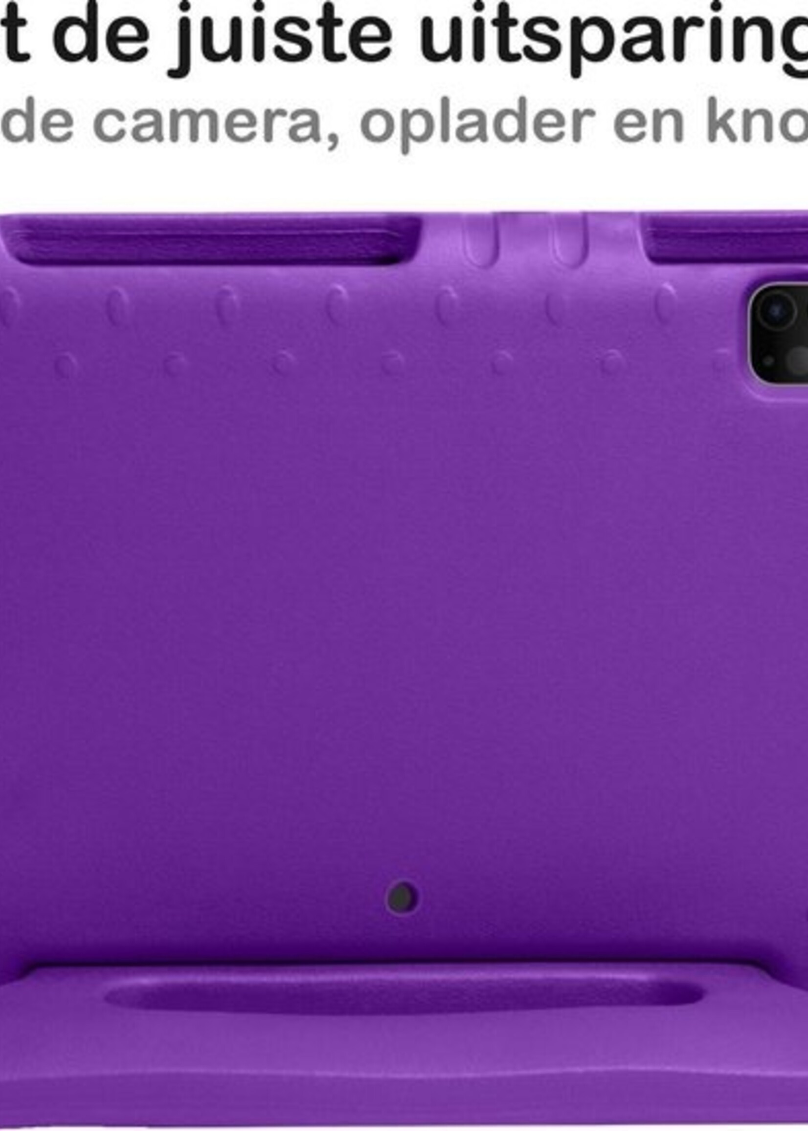 BTH Kinderhoes Geschikt voor iPad Pro 2020 (11 inch) Hoes Kinder Hoesje Kids Case Cover Kidsproof Met 2x Screenprotector - Hoesje Geschikt voor iPad Pro 11 inch (2020) Hoesje Kinder Hoes - Paars