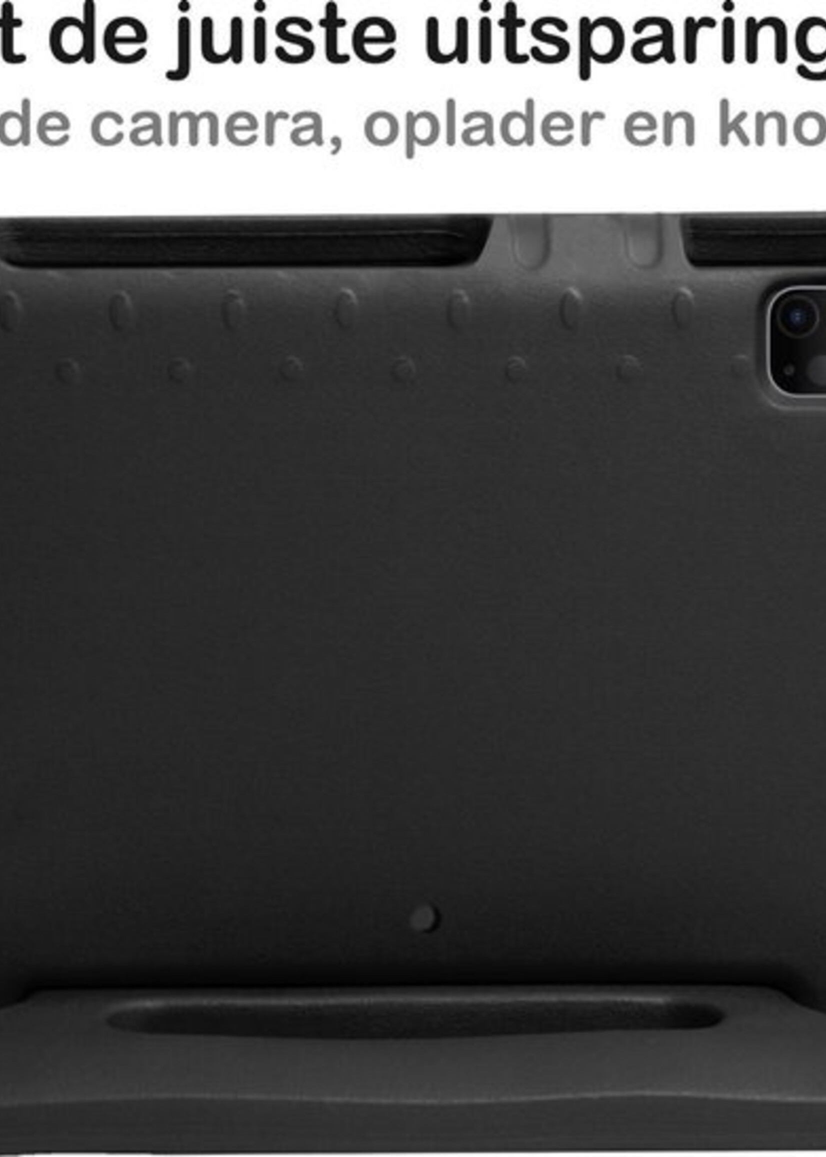 BTH Kinderhoes Geschikt voor iPad Pro 2020 (11 inch) Hoes Kinder Hoesje Kids Case Cover Kidsproof Met 2x Screenprotector - Hoesje Geschikt voor iPad Pro 11 inch (2020) Hoesje Kinder Hoes - Zwart