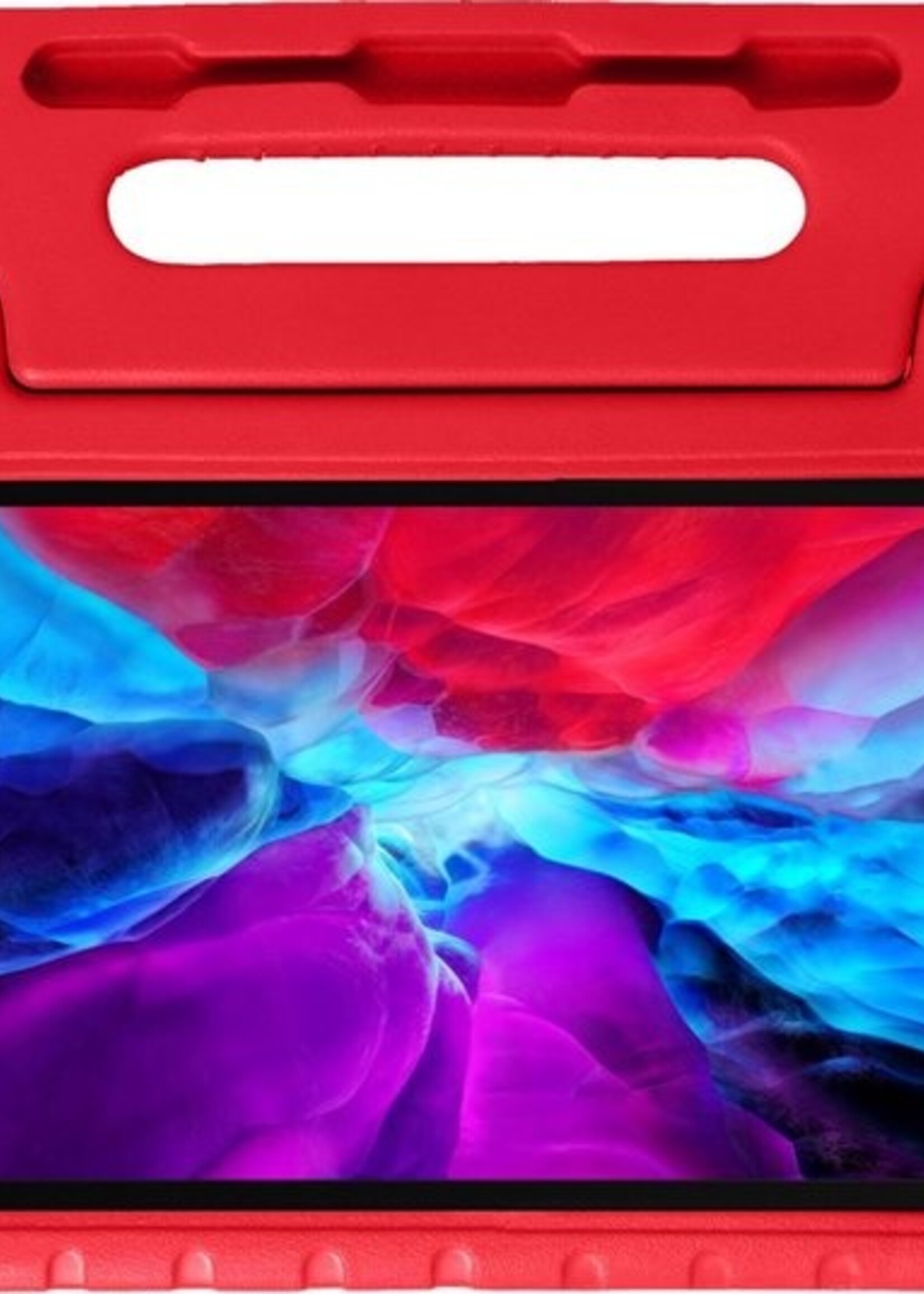 BTH Kinderhoes Geschikt voor iPad Pro 2020 (11 inch) Hoes Kinder Hoesje Kids Case Cover Kidsproof Met 2x Screenprotector - Hoesje Geschikt voor iPad Pro 11 inch (2020) Hoesje Kinder Hoes - Rood