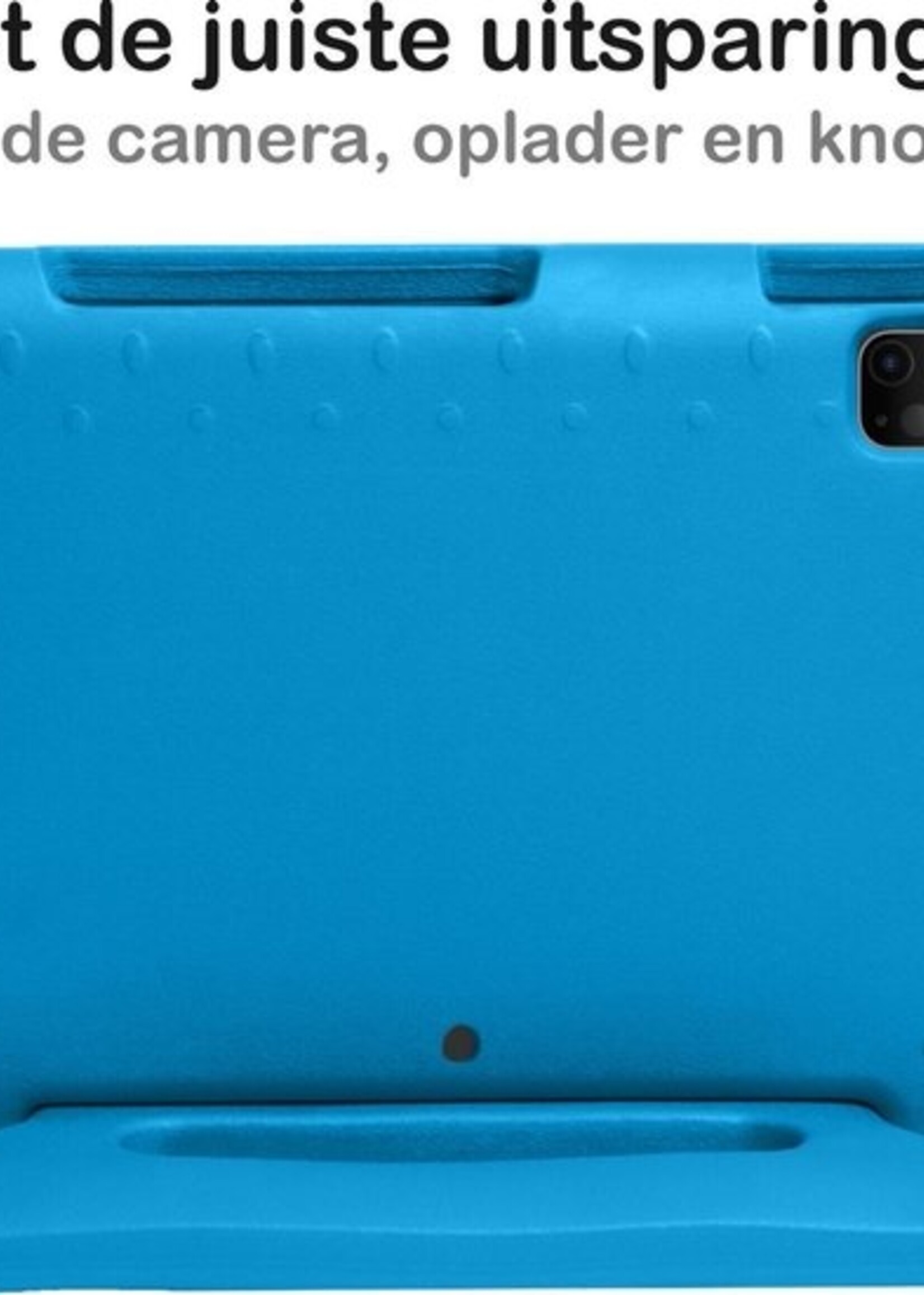 BTH Kinderhoes Geschikt voor iPad Pro 2020 (11 inch) Hoes Kinder Hoesje Kids Case Cover Kidsproof Met 2x Screenprotector - Hoesje Geschikt voor iPad Pro 11 inch (2020) Hoesje Kinder Hoes - Blauw