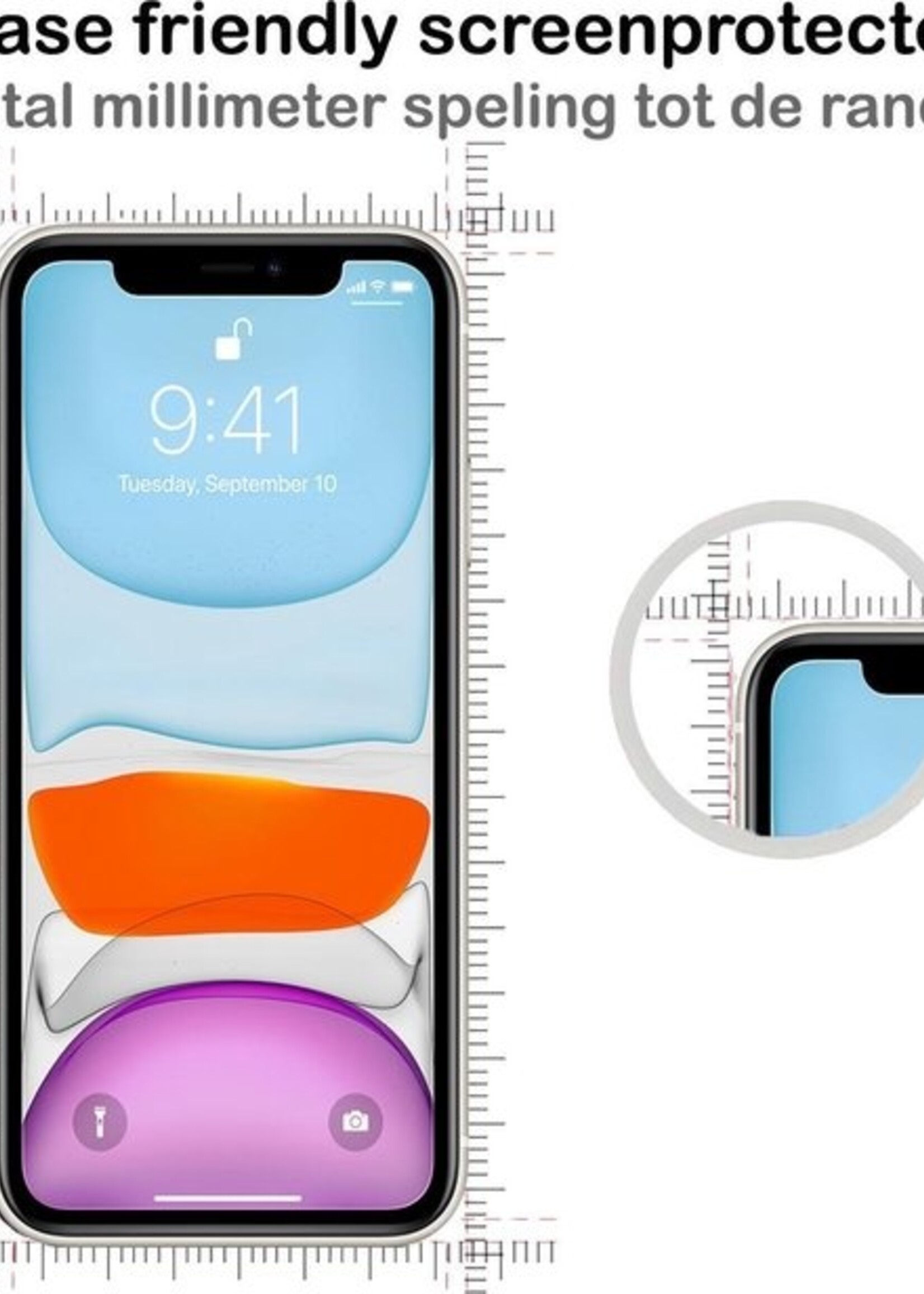 BTH Screenprotector Geschikt voor iPhone Xs Max Screenprotector Glas Gehard Met Dichte Notch - Screenprotector Geschikt voor iPhone Xs Max Screen Protector Glas Tempered Glass - 2 PACK