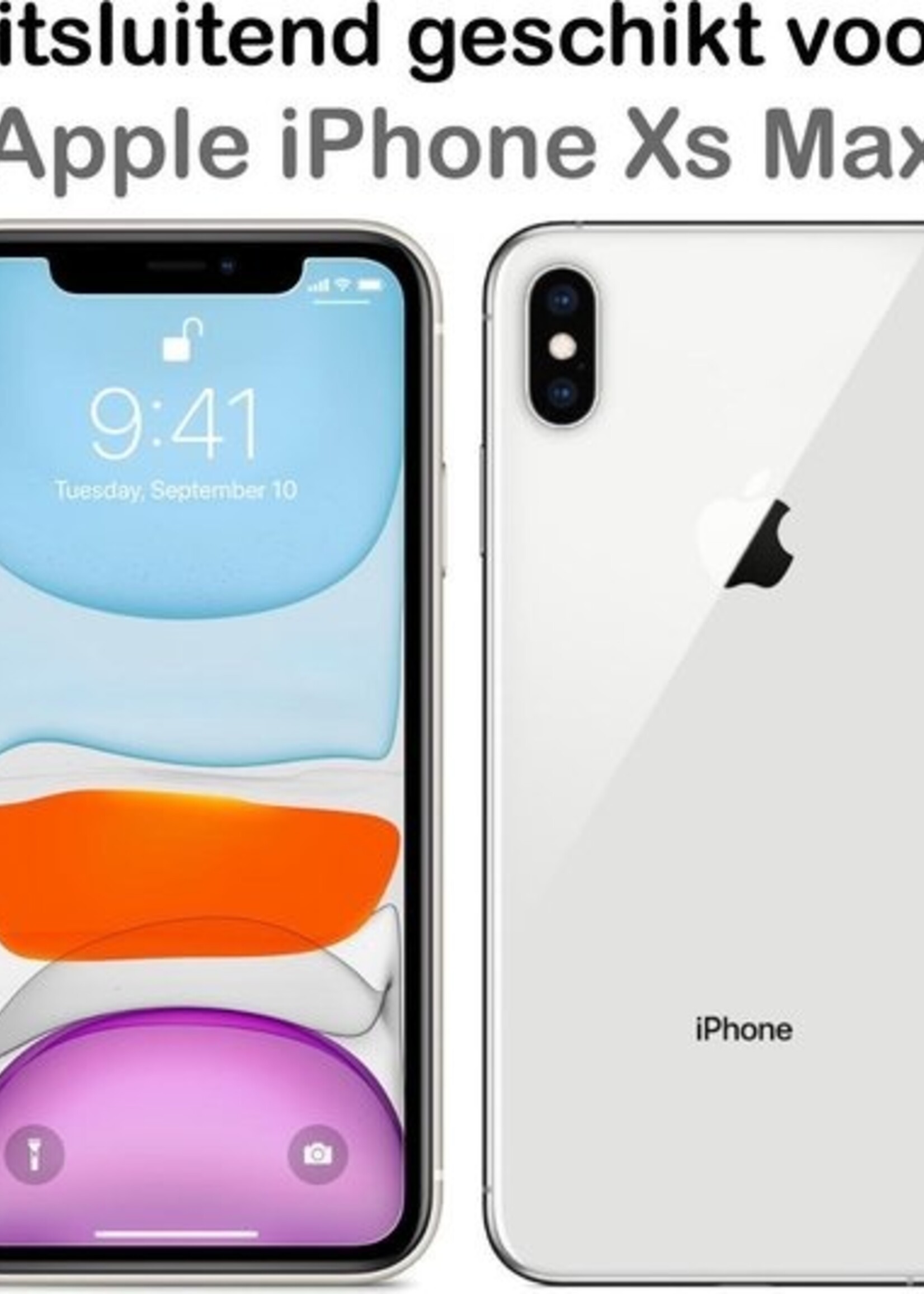 BTH Screenprotector Geschikt voor iPhone Xs Max Screenprotector Glas Gehard Met Dichte Notch - Screenprotector Geschikt voor iPhone Xs Max Screen Protector Glas Tempered Glass - 2 PACK