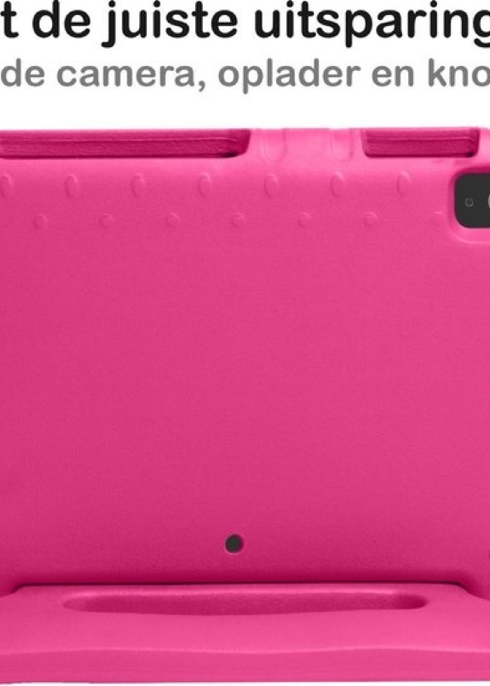 BTH Kinderhoes Geschikt voor iPad Air 2020 Hoes Kinder Hoesje Kids Case Cover Kidsproof Met Screenprotector - Hoesje Geschikt voor iPad Air 4 2020 Hoesje Kinder Hoes - Roze