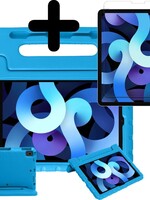 BTH BTH iPad Air 4 Kinderhoes - Met Screenprotector - Blauw