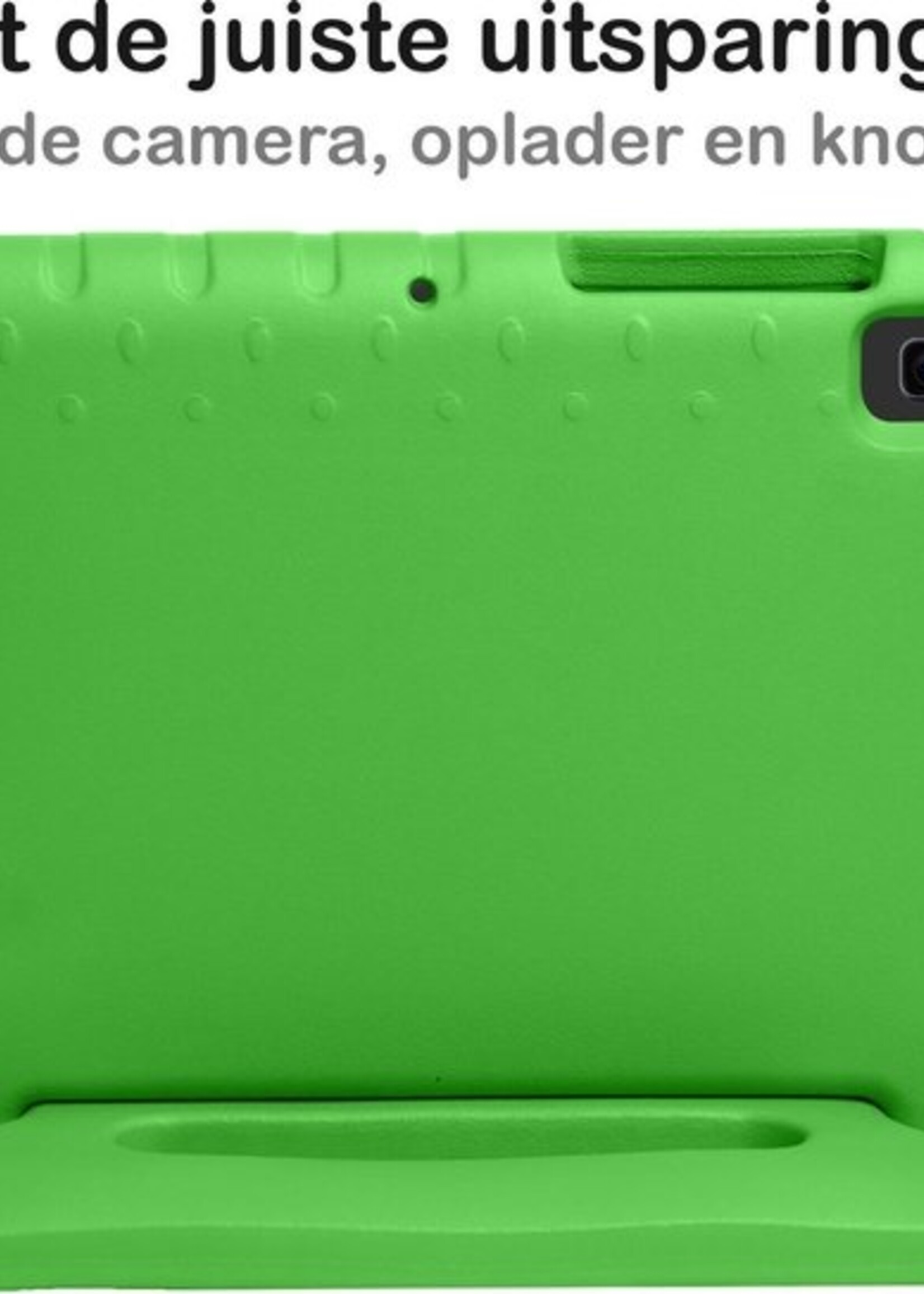BTH Kinderhoes Geschikt voor Samsung Galaxy Tab A7 Hoes Kinder Hoesje Kids Case Cover Kidsproof Met Screenprotector - Hoesje Geschikt voor Samsung Tab A7 Hoesje Kinder Hoes - Groen