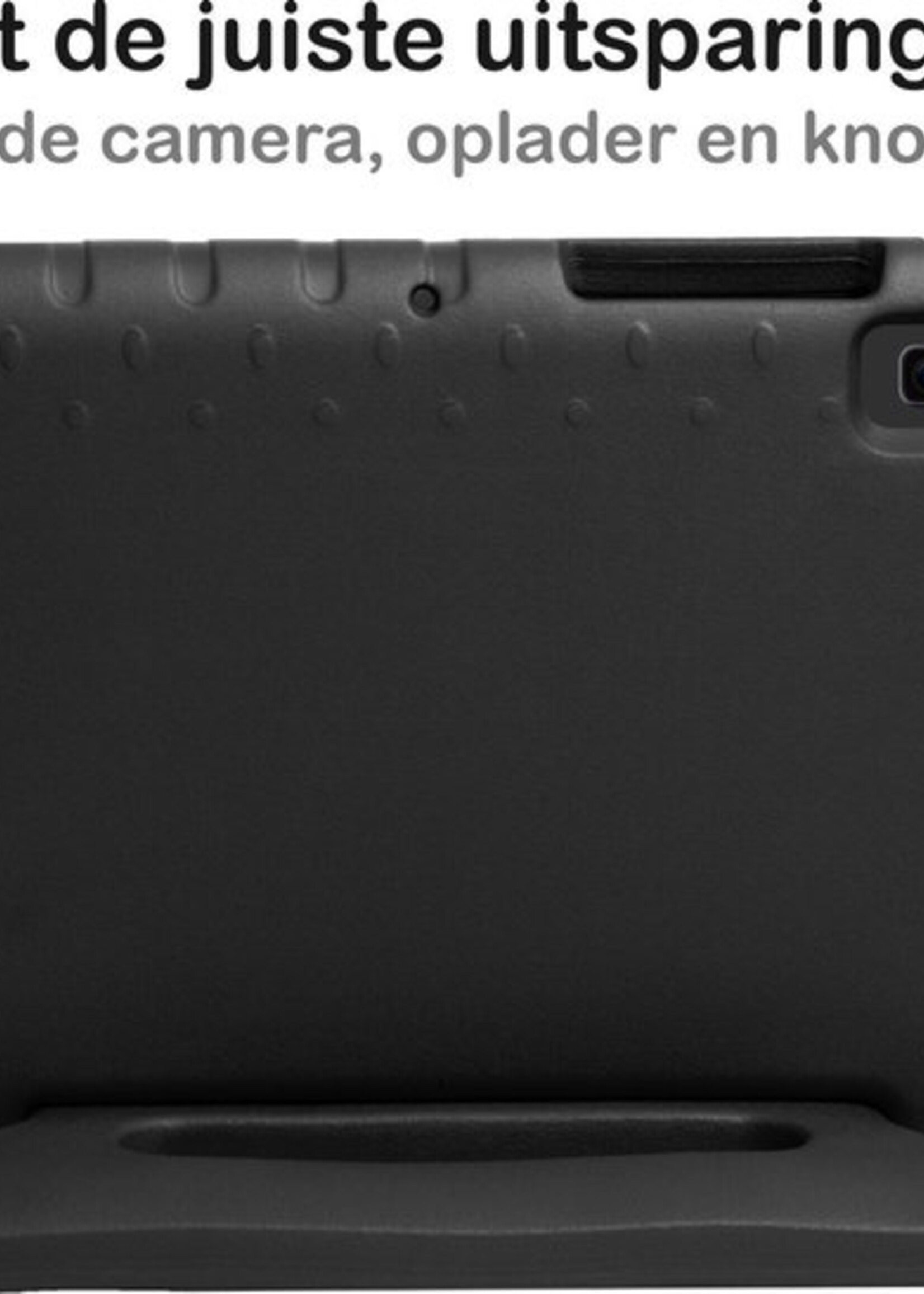 BTH Kinderhoes Geschikt voor Samsung Galaxy Tab A7 Hoes Kinder Hoesje Kids Case Cover Kidsproof Met Screenprotector - Hoesje Geschikt voor Samsung Tab A7 Hoesje Kinder Hoes - Zwart