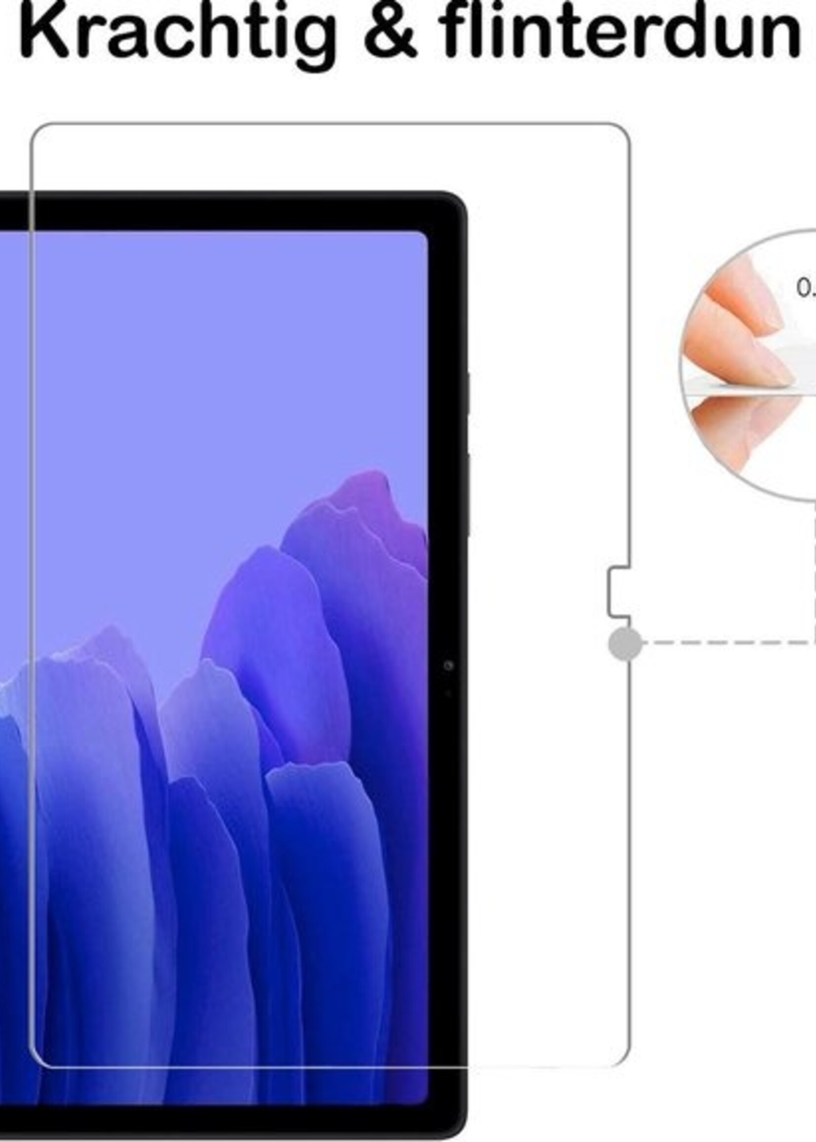 BTH Kinderhoes Geschikt voor Samsung Galaxy Tab A7 Hoes Kinder Hoesje Kids Case Cover Kidsproof Met Screenprotector - Hoesje Geschikt voor Samsung Tab A7 Hoesje Kinder Hoes - Zwart