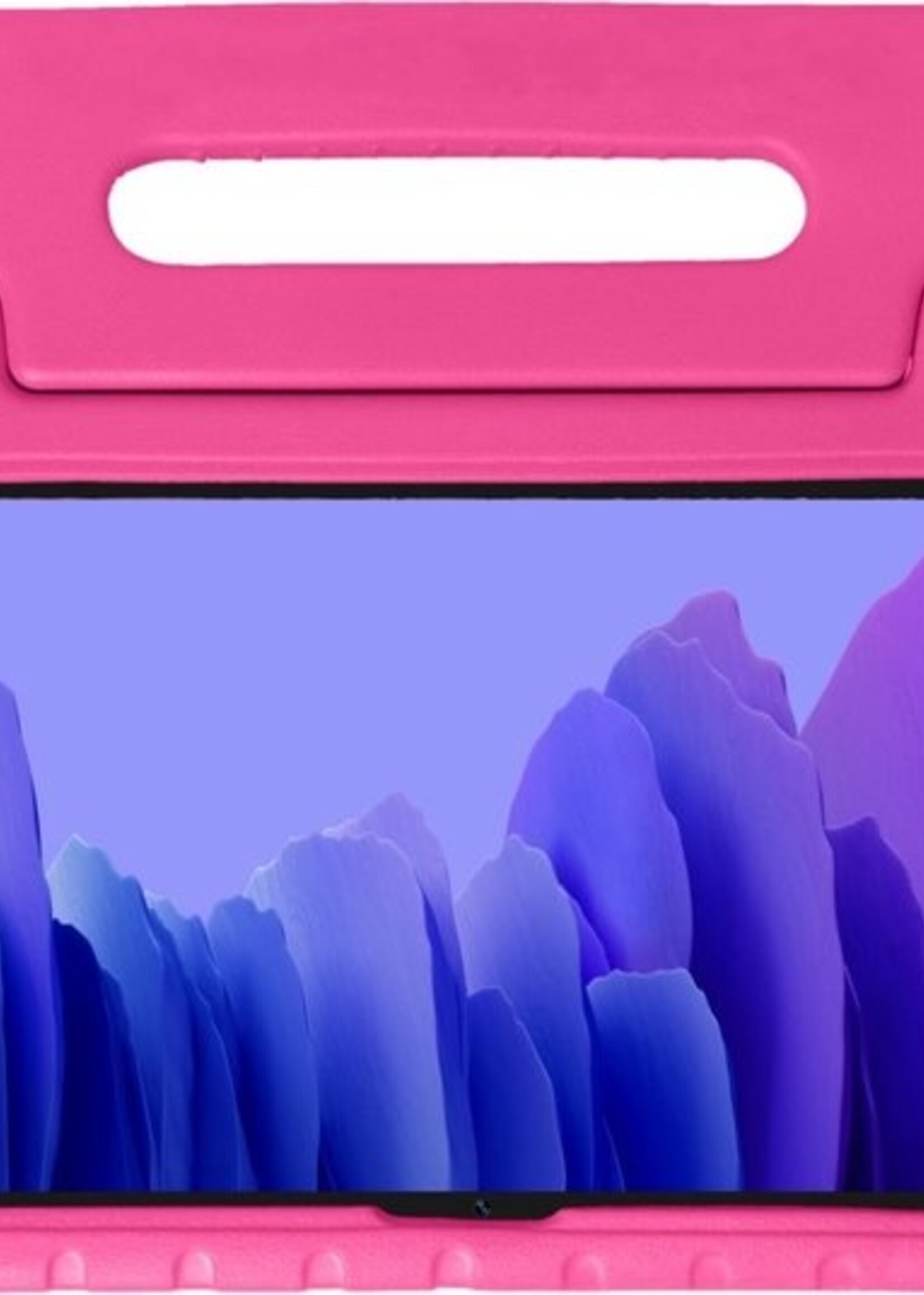 BTH Kinderhoes Geschikt voor Samsung Galaxy Tab A7 Hoes Kinder Hoesje Kids Case Cover Kidsproof Met 2x Screenprotector - Hoesje Geschikt voor Samsung Tab A7 Hoesje Kinder Hoes - Roze