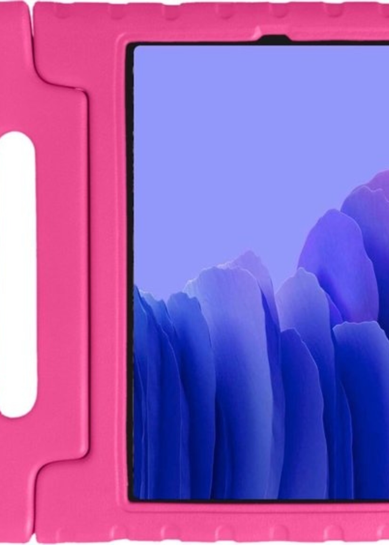 BTH Kinderhoes Geschikt voor Samsung Galaxy Tab A7 Hoes Kinder Hoesje Kids Case Cover Kidsproof Met 2x Screenprotector - Hoesje Geschikt voor Samsung Tab A7 Hoesje Kinder Hoes - Roze