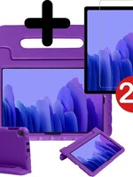BTH BTH Samsung Galaxy Tab A7 2020 Kinderhoes - met 2x Screenprotector - Paars