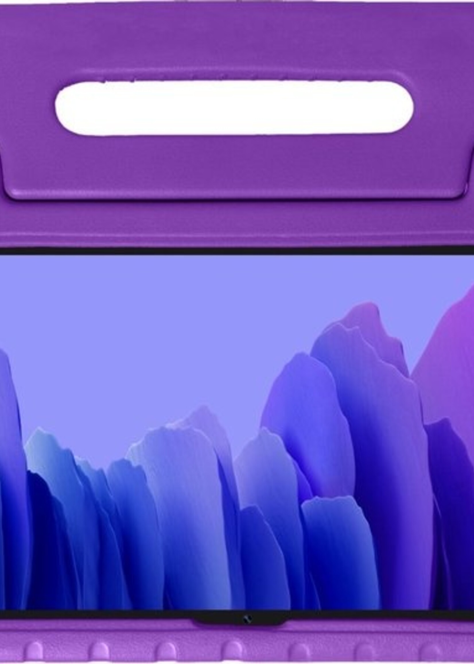 BTH Kinderhoes Geschikt voor Samsung Galaxy Tab A7 Hoes Kinder Hoesje Kids Case Cover Kidsproof Met 2x Screenprotector - Hoesje Geschikt voor Samsung Tab A7 Hoesje Kinder Hoes - Paars