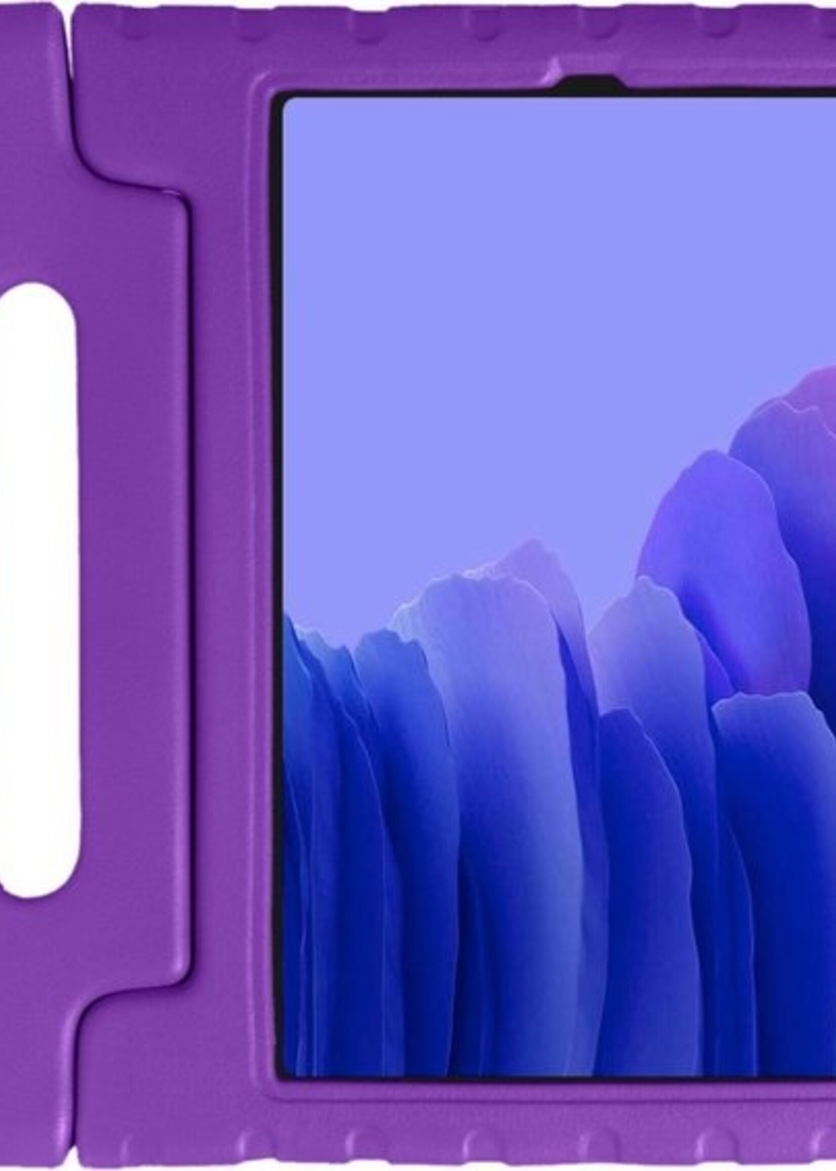 BTH Kinderhoes Geschikt voor Samsung Galaxy Tab A7 Hoes Kinder Hoesje Kids Case Cover Kidsproof Met 2x Screenprotector - Hoesje Geschikt voor Samsung Tab A7 Hoesje Kinder Hoes - Paars