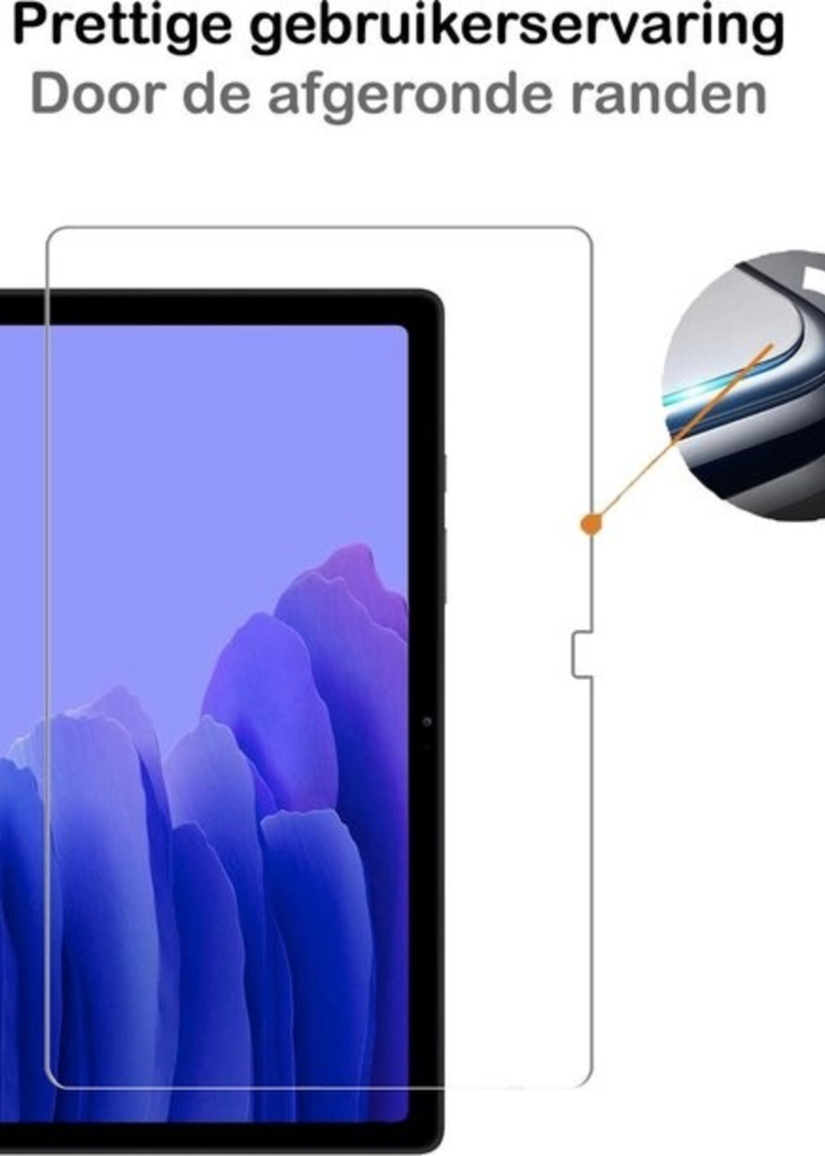 BTH Kinderhoes Geschikt voor Samsung Galaxy Tab A7 Hoes Kinder Hoesje Kids Case Cover Kidsproof Met 2x Screenprotector - Hoesje Geschikt voor Samsung Tab A7 Hoesje Kinder Hoes - Paars