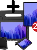 BTH BTH Samsung Galaxy Tab A7 2020 Kinderhoes - met 2x Screenprotector - Zwart