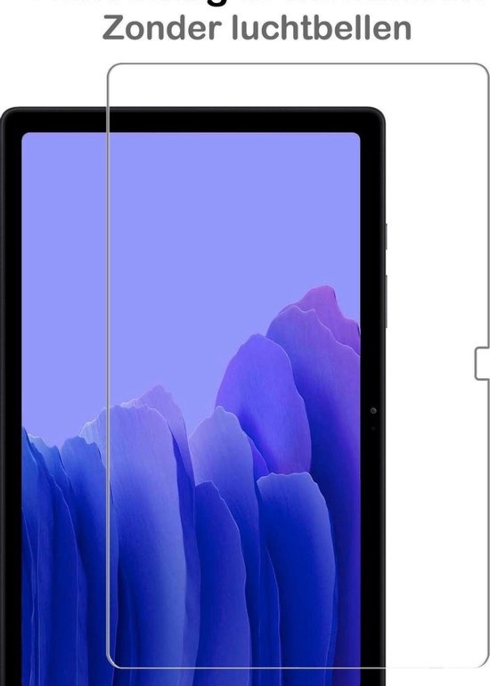 BTH Kinderhoes Geschikt voor Samsung Galaxy Tab A7 Hoes Kinder Hoesje Kids Case Cover Kidsproof Met 2x Screenprotector - Hoesje Geschikt voor Samsung Tab A7 Hoesje Kinder Hoes - Blauw