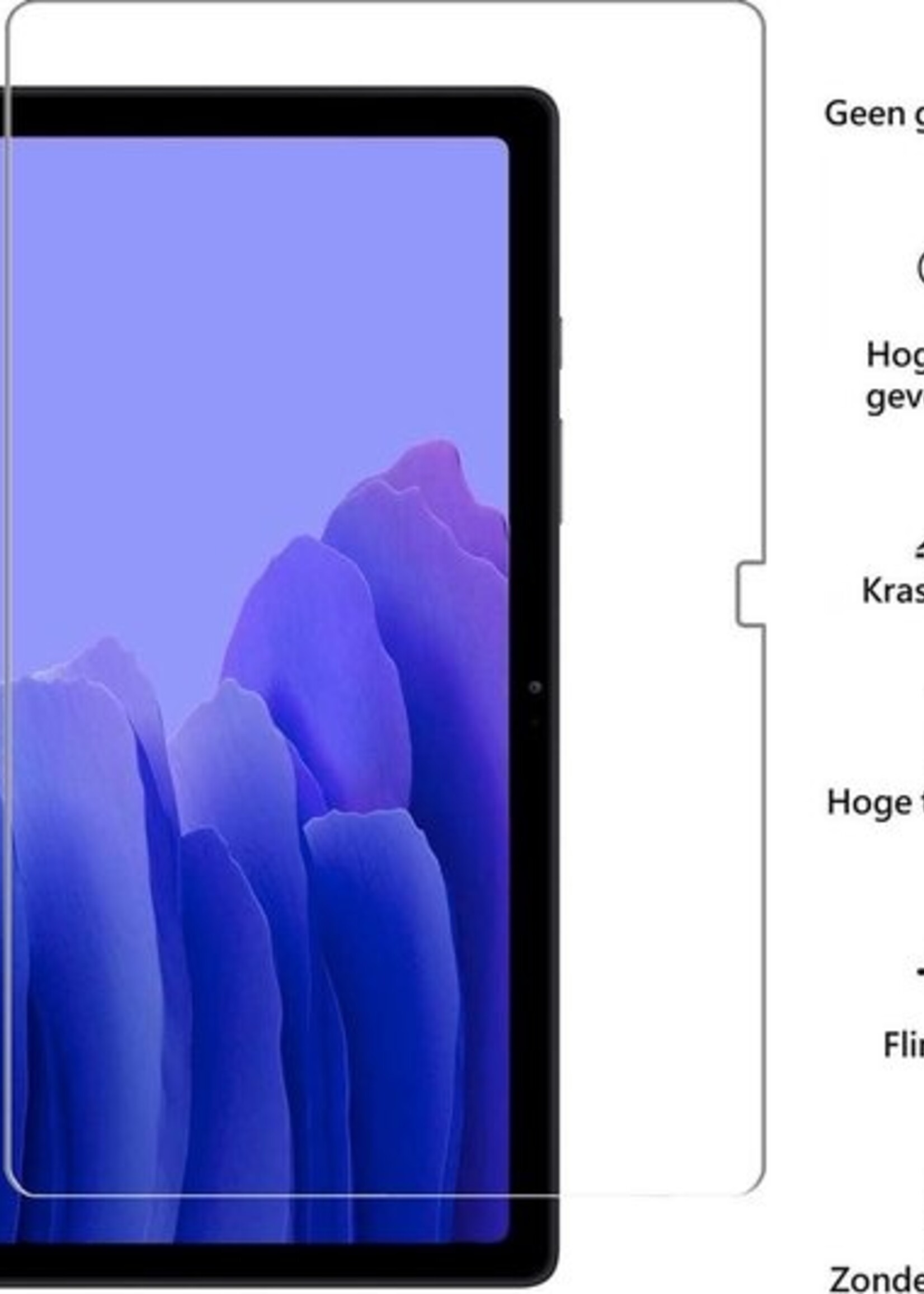 BTH Kinderhoes Geschikt voor Samsung Galaxy Tab A7 Hoes Kinder Hoesje Kids Case Cover Kidsproof Met 2x Screenprotector - Hoesje Geschikt voor Samsung Tab A7 Hoesje Kinder Hoes - Blauw