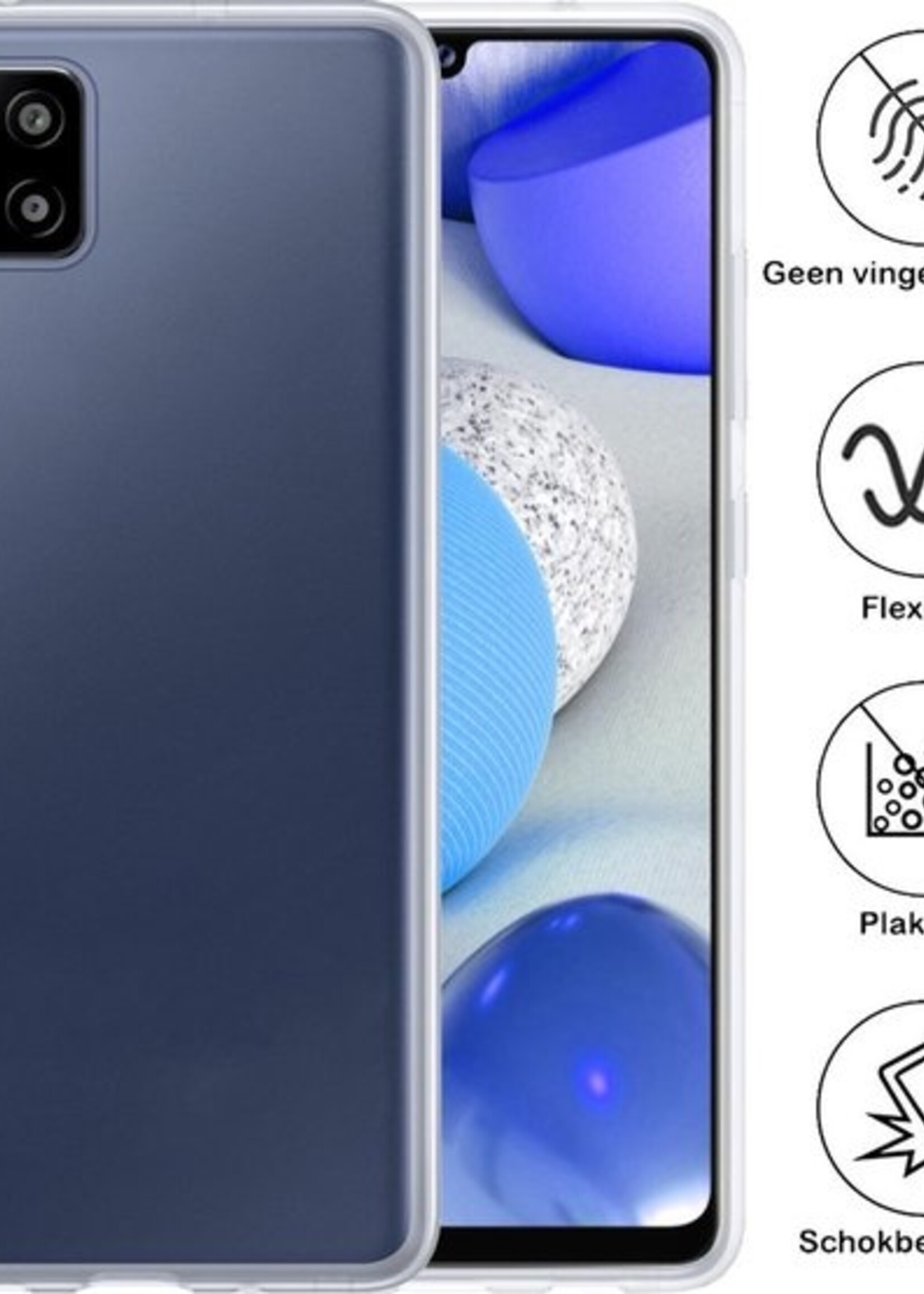 BTH Hoesje Geschikt voor Samsung A42 Hoesje Siliconen Case Hoes - Hoes Geschikt voor Samsung Galaxy A42 Hoes Cover Case - Transparant