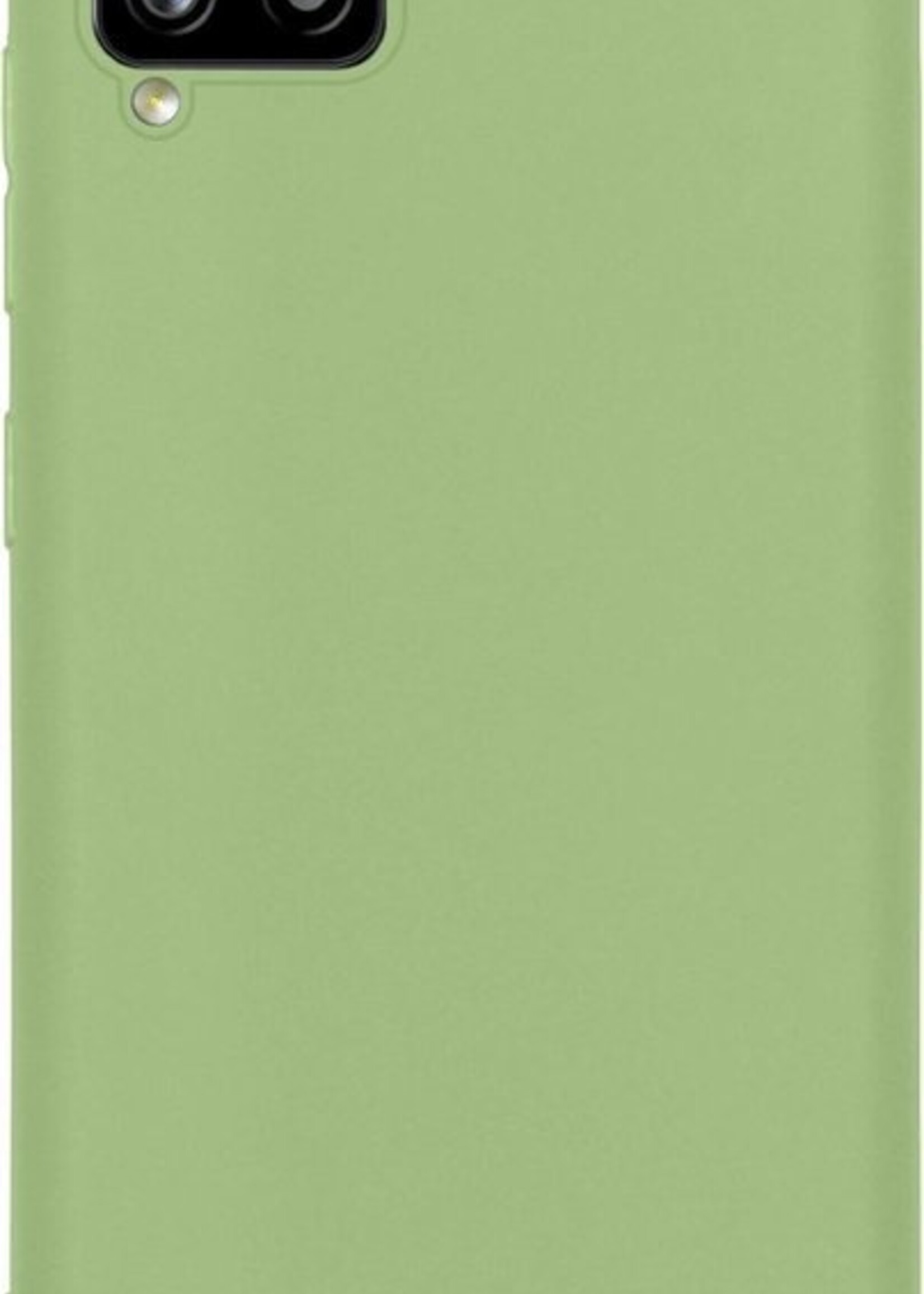 BTH Hoesje Geschikt voor Samsung A42 Hoesje Siliconen Case Hoes - Hoes Geschikt voor Samsung Galaxy A42 Hoes Cover Case - Groen