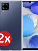 BTH BTH 2 PACK - Samsung Galaxy A42 hoesje siliconen - Transparant