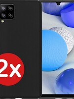 BTH BTH 2 PACK - Samsung Galaxy A42 hoesje siliconen - Zwart