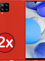 BTH BTH 2 PACK - Samsung Galaxy A42 hoesje siliconen - Rood