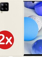 BTH BTH 2 PACK - Samsung Galaxy A42 hoesje siliconen - Wit