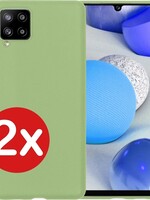 BTH BTH 2 PACK - Samsung Galaxy A42 hoesje siliconen - Groen