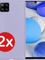 BTH BTH 2 PACK - Samsung Galaxy A42 hoesje siliconen - Lila