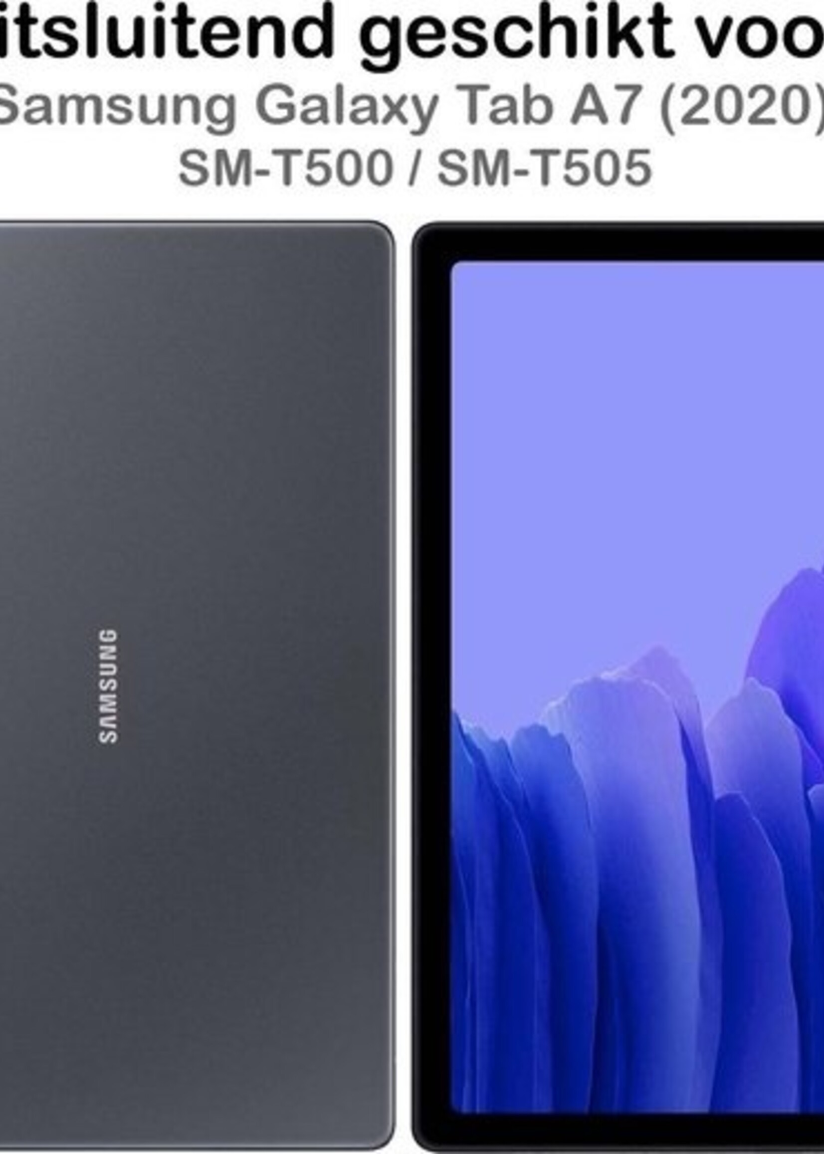 BTH Hoes Geschikt voor Samsung Galaxy Tab A7 Hoes Toetsenbord Hoesje Keyboard Case Cover - Hoesje Geschikt voor Samsung Tab A7 Hoes Toetsenbord Case - Blauw