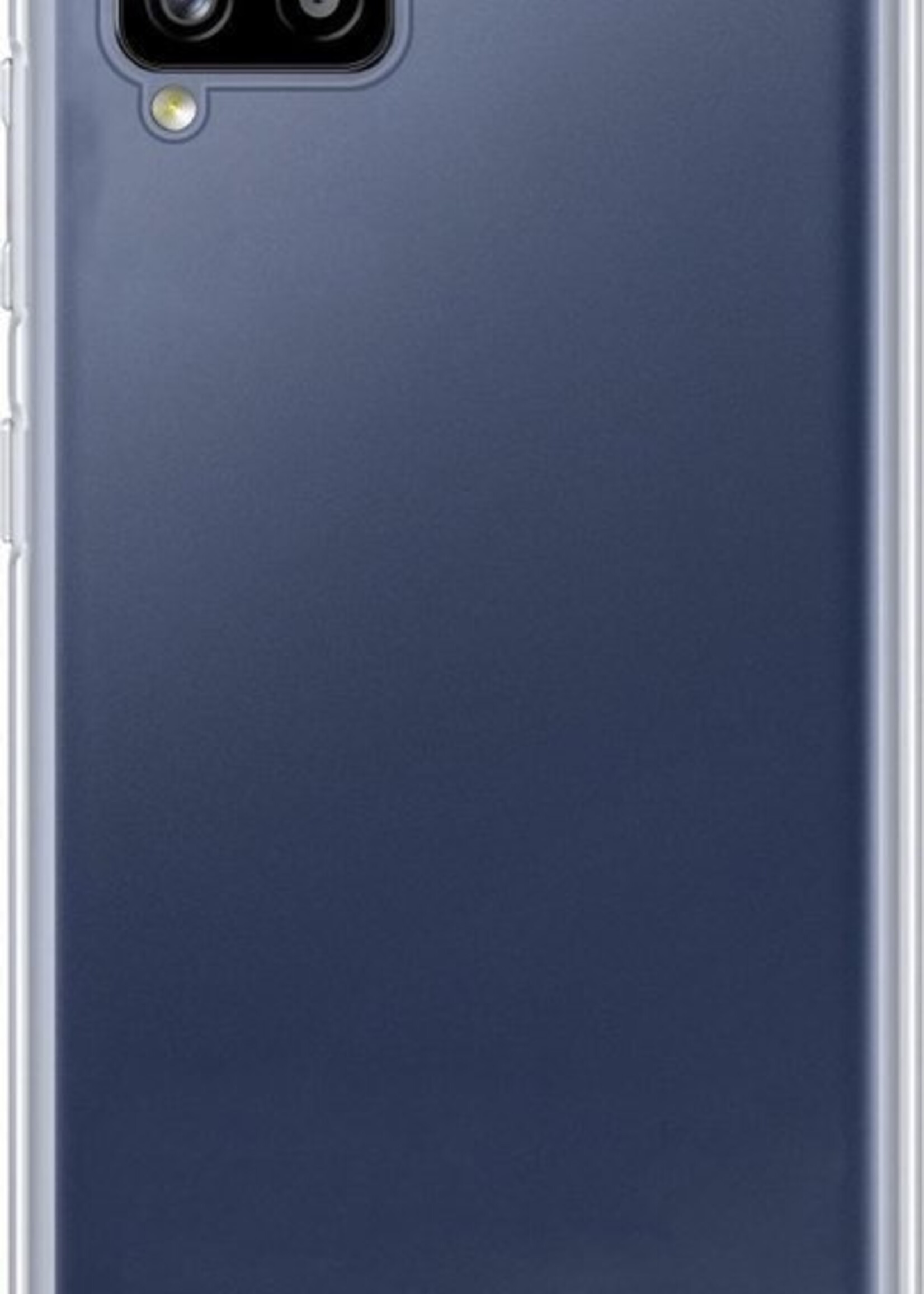BTH Hoesje Geschikt voor Samsung A12 Hoesje Siliconen Case Hoes - Hoes Geschikt voor Samsung Galaxy A12 Hoes Cover Case - Transparant