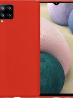 BTH BTH Samsung Galaxy A12 hoesje siliconen - Rood