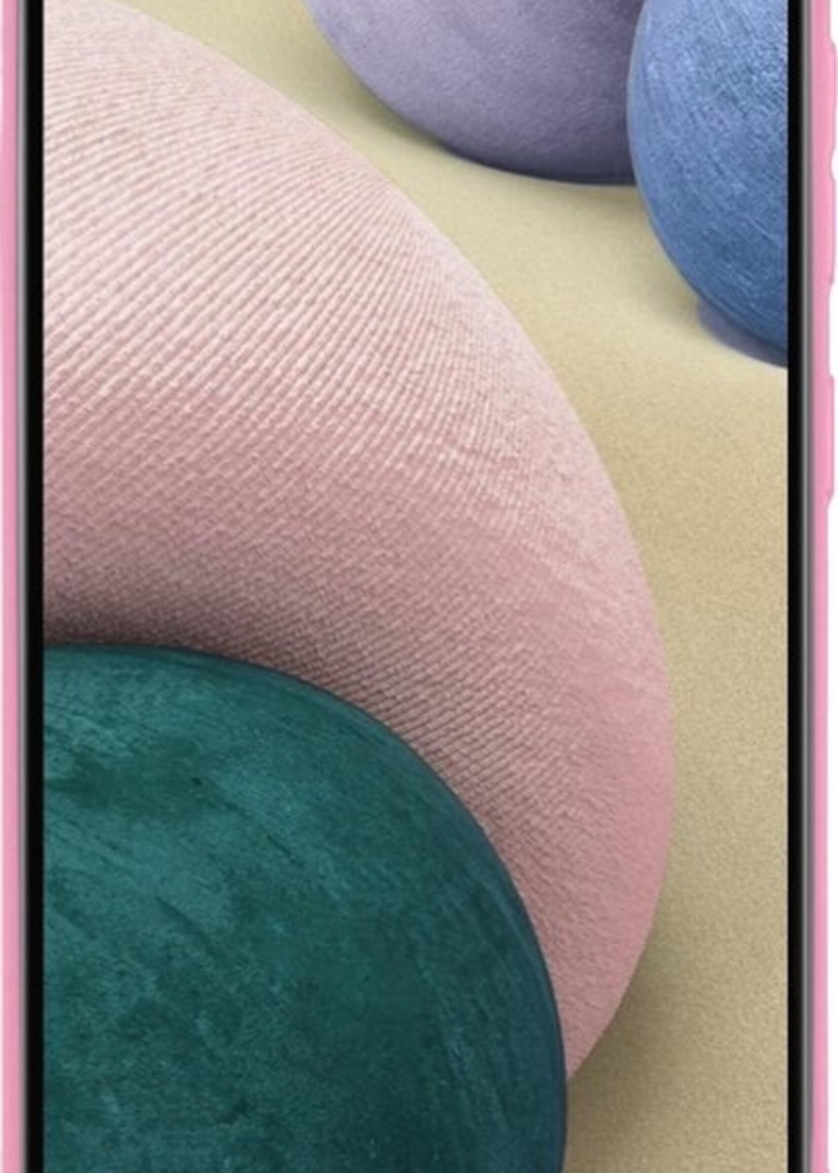 BTH Hoesje Geschikt voor Samsung A12 Hoesje Siliconen Case Hoes - Hoes Geschikt voor Samsung Galaxy A12 Hoes Cover Case - Roze