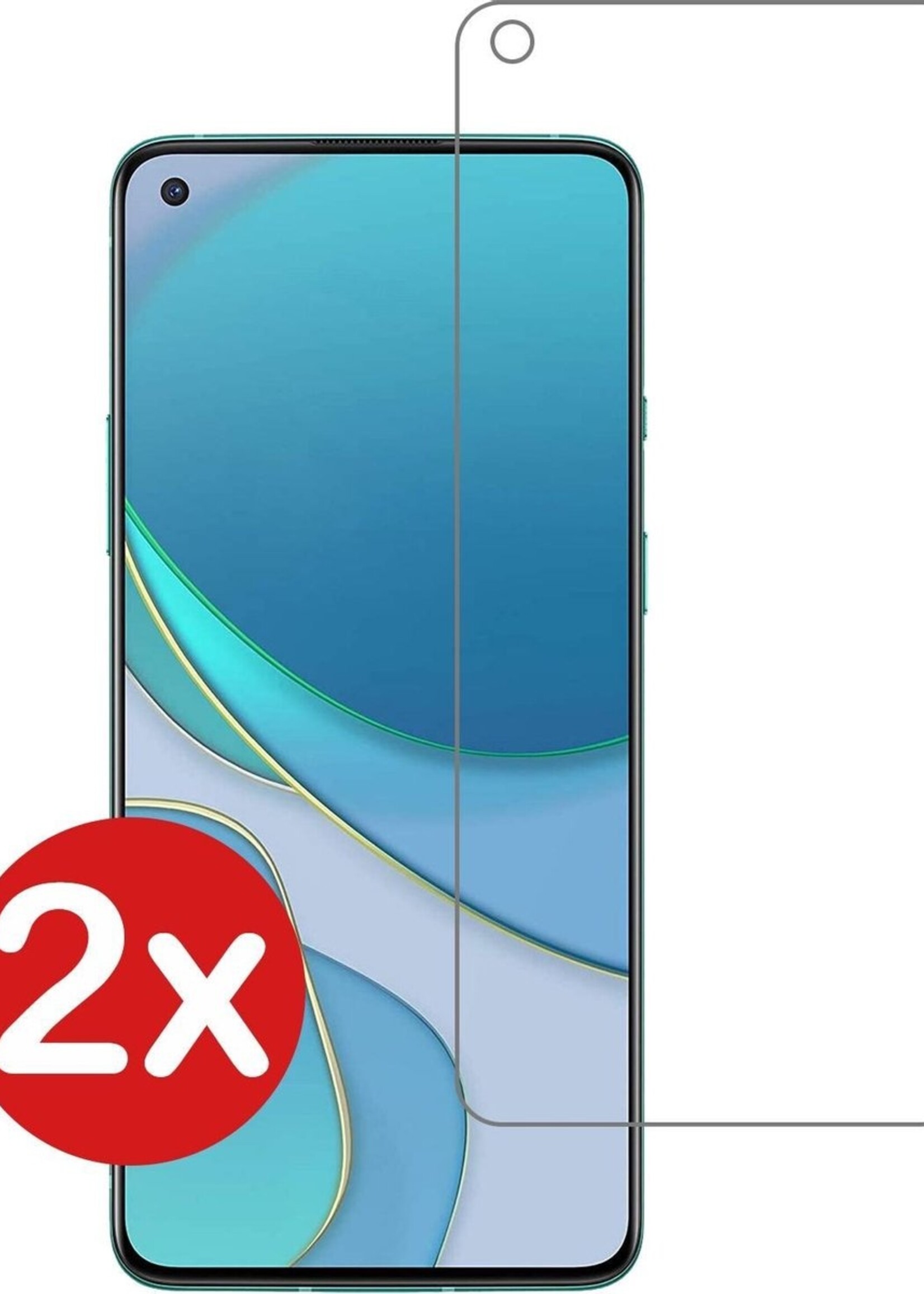 BTH Screenprotector Geschikt voor OnePlus 8T Screenprotector Glas Gehard Tempered Glass - Screenprotector Geschikt voor OnePlus 8T Screen Protector Screen Cover - 2 PACK