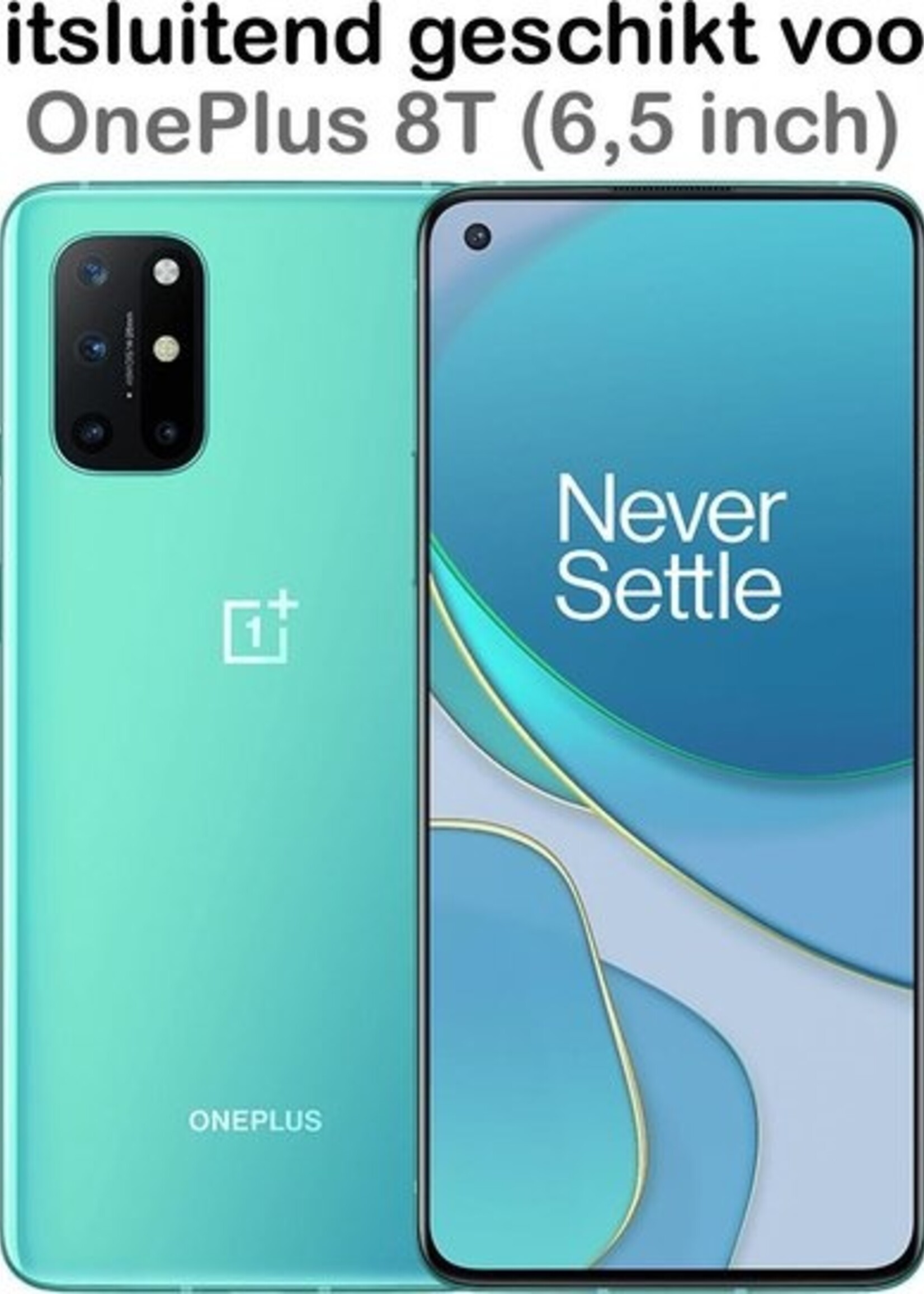 BTH Screenprotector Geschikt voor OnePlus 8T Screenprotector Glas Gehard Tempered Glass - Screenprotector Geschikt voor OnePlus 8T Screen Protector Screen Cover - 2 PACK