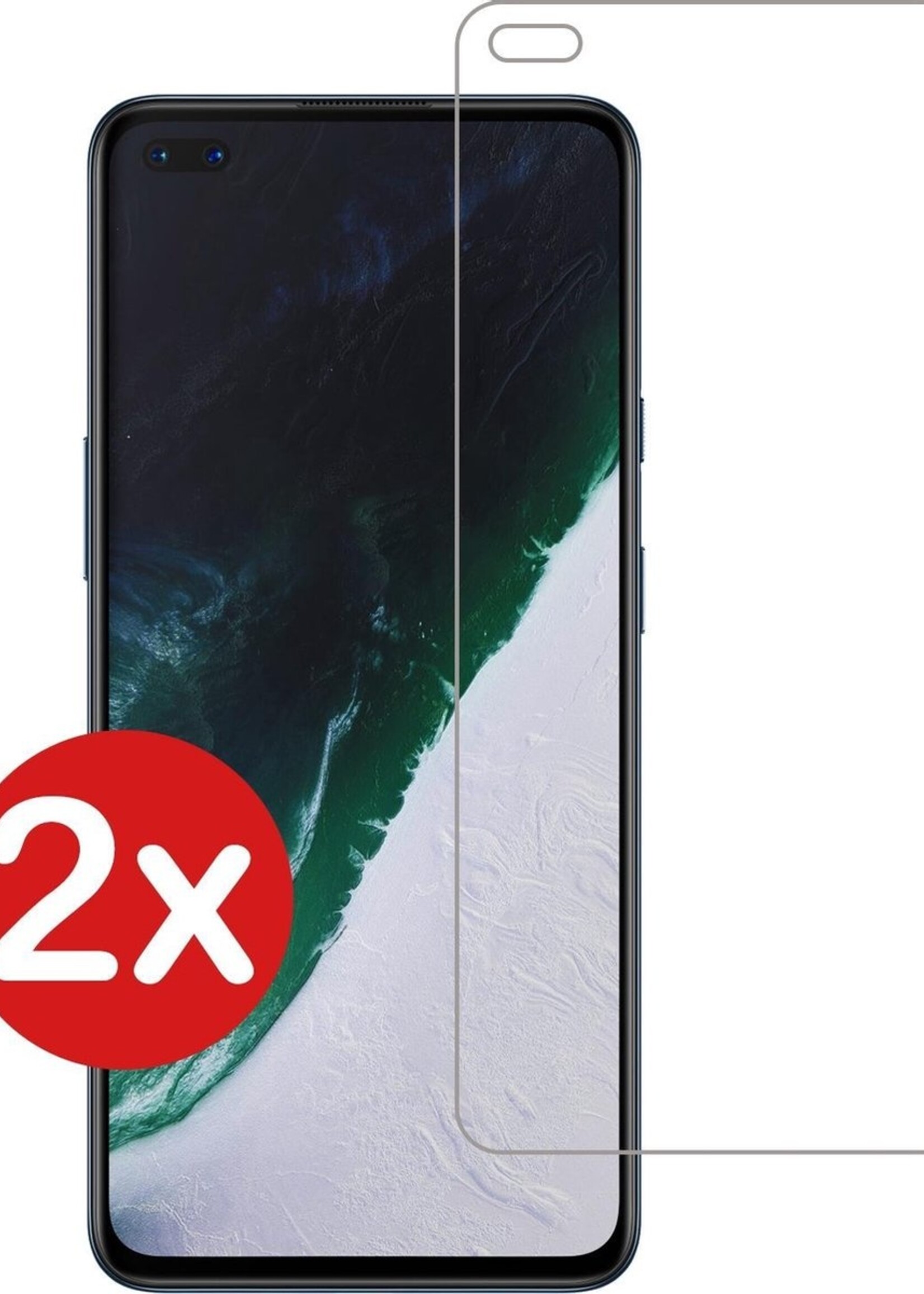 BTH Screenprotector Geschikt voor OnePlus Nord Screenprotector Glas Gehard Tempered Glass - Screenprotector Geschikt voor OnePlus Nord Screen Protector Screen Cover - 2 PACK
