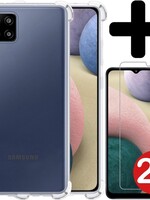 BTH BTH Samsung Galaxy A12 hoesje shock proof Met 2x screenprotector