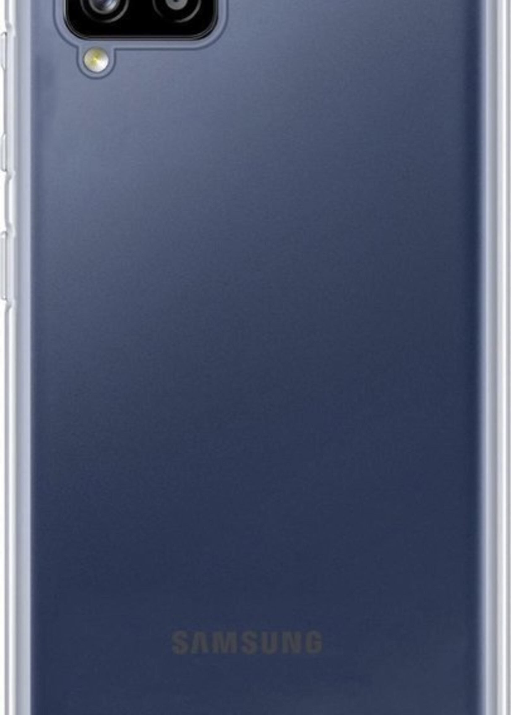 BTH Hoesje Geschikt voor Samsung A12 Hoesje Siliconen Case Hoes Met 2x Screenprotector - Hoes Geschikt voor Samsung Galaxy A12 Hoes Cover Case - Transparant