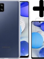 BTH BTH Samsung Galaxy A42 hoesje siliconen transparant met screenprotector