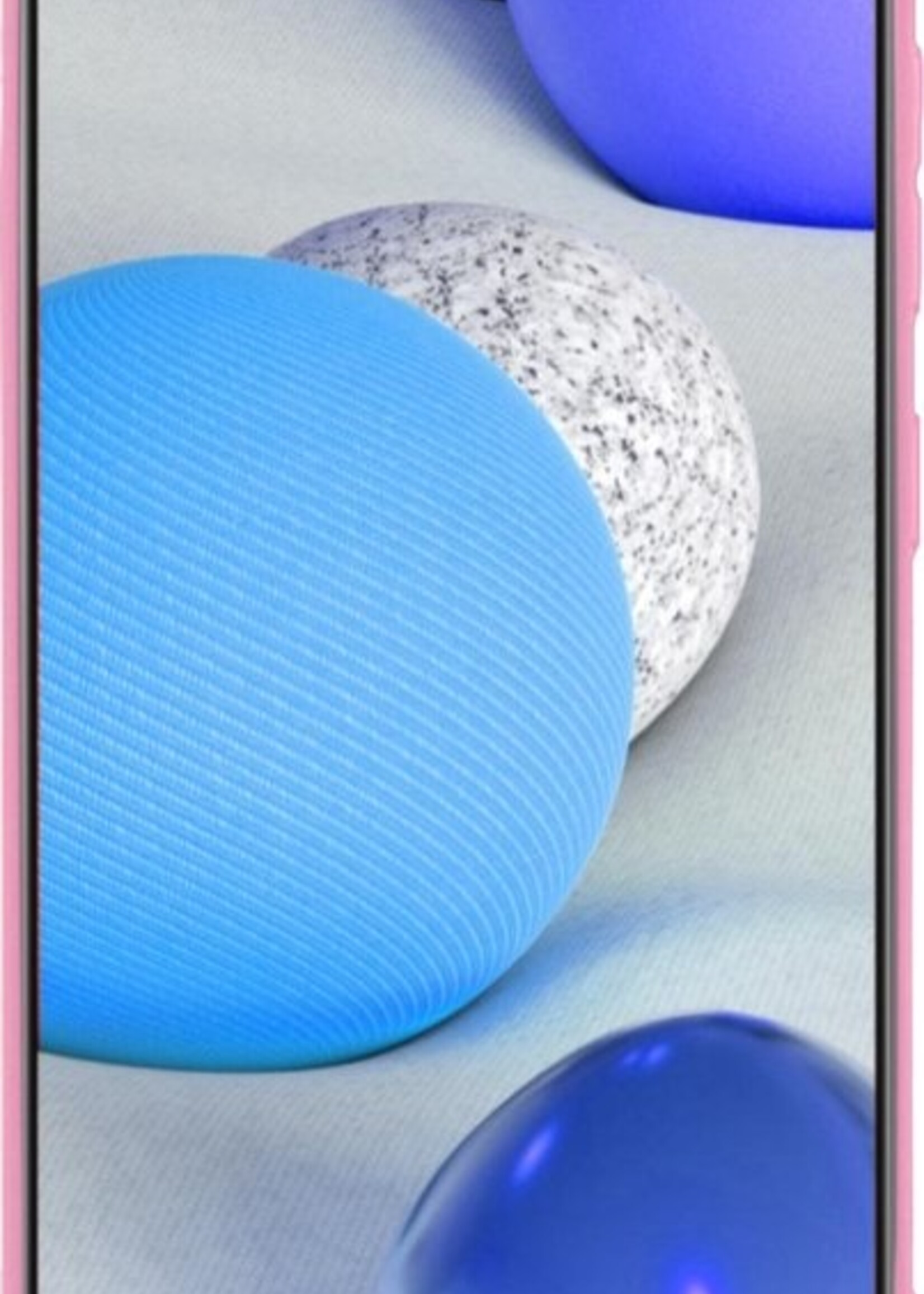BTH Hoesje Geschikt voor Samsung A42 Hoesje Siliconen Case Hoes Met Screenprotector - Hoes Geschikt voor Samsung Galaxy A42 Hoes Cover Case - Lichtroze