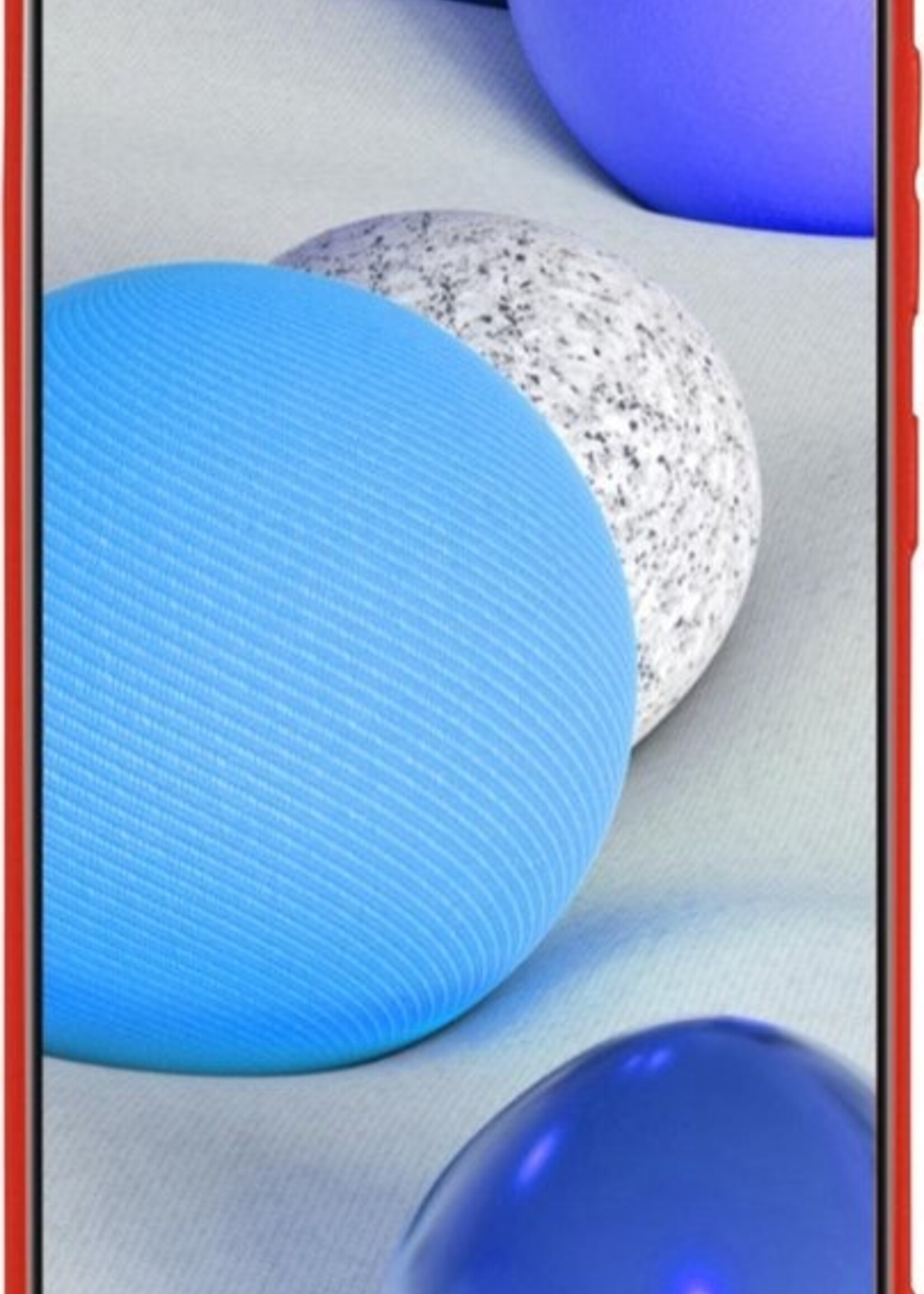 BTH Hoesje Geschikt voor Samsung A42 Hoesje Siliconen Case Hoes Met 2x Screenprotector - Hoes Geschikt voor Samsung Galaxy A42 Hoes Cover Case - Rood