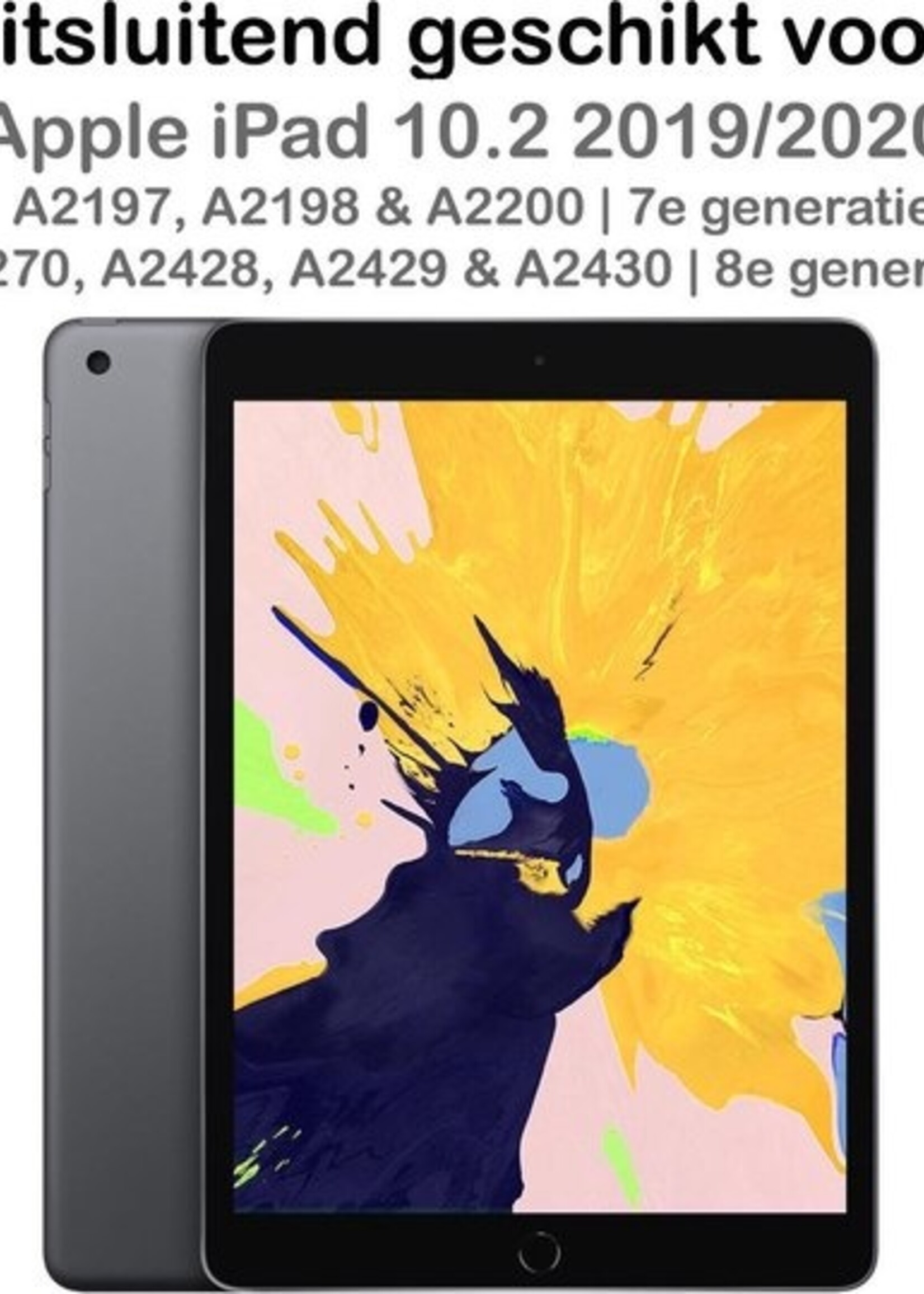 BTH Hoes Geschikt voor iPad 10.2 2019/2020 Hoes Toetsenbord Hoesje Keyboard Case Cover Met Screenprotector - Hoesje Geschikt voor iPad 7/8 Hoes Toetsenbord Case - Donkergroen