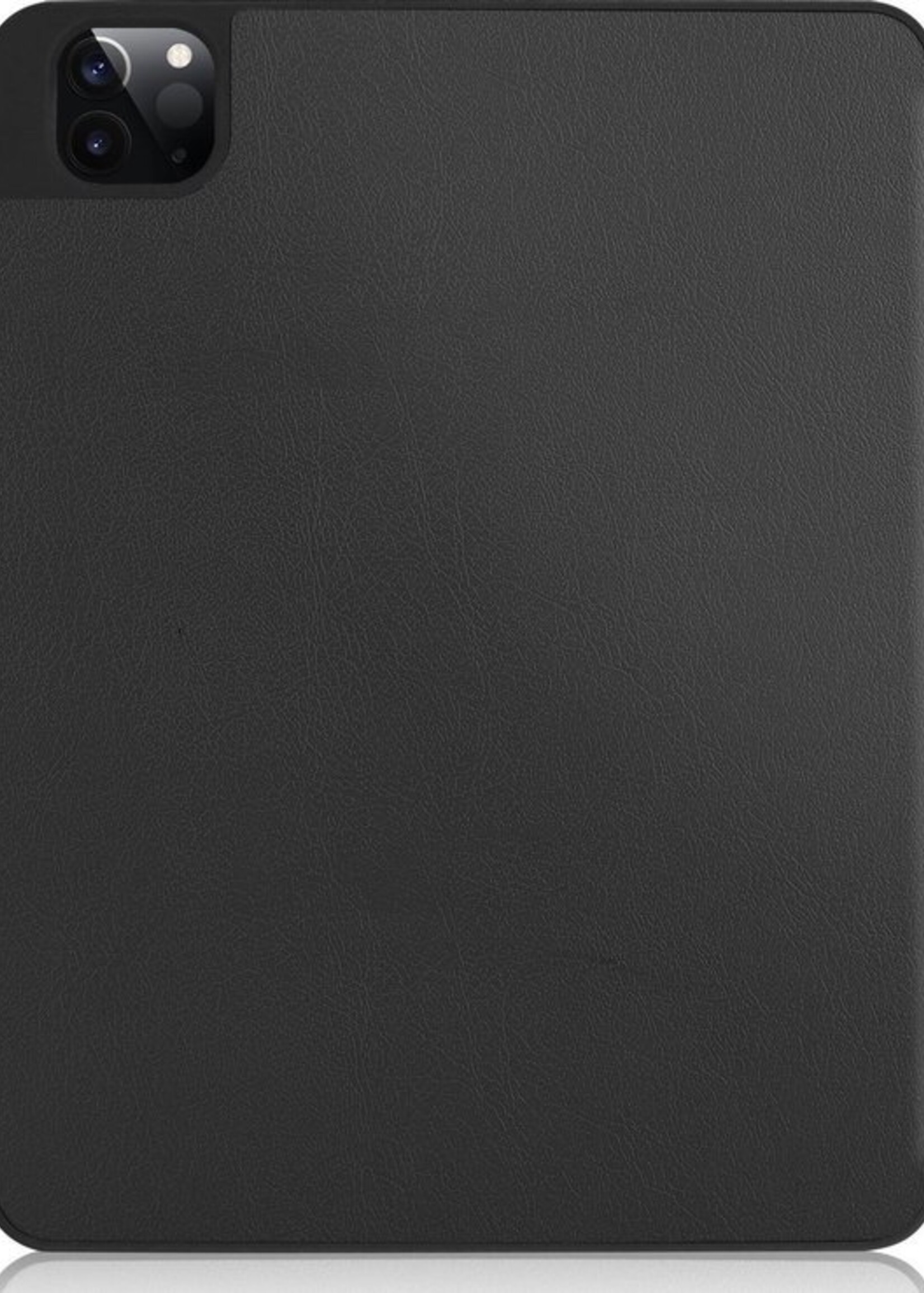 BTH Hoes Geschikt voor iPad Pro 2020 (11 inch) Hoes Book Case Hoesje Trifold Cover Met Uitsparing Geschikt voor Apple Pencil Met Screenprotector - Hoesje Geschikt voor iPad Pro 11 inch (2020) Hoesje Bookcase - Zwart