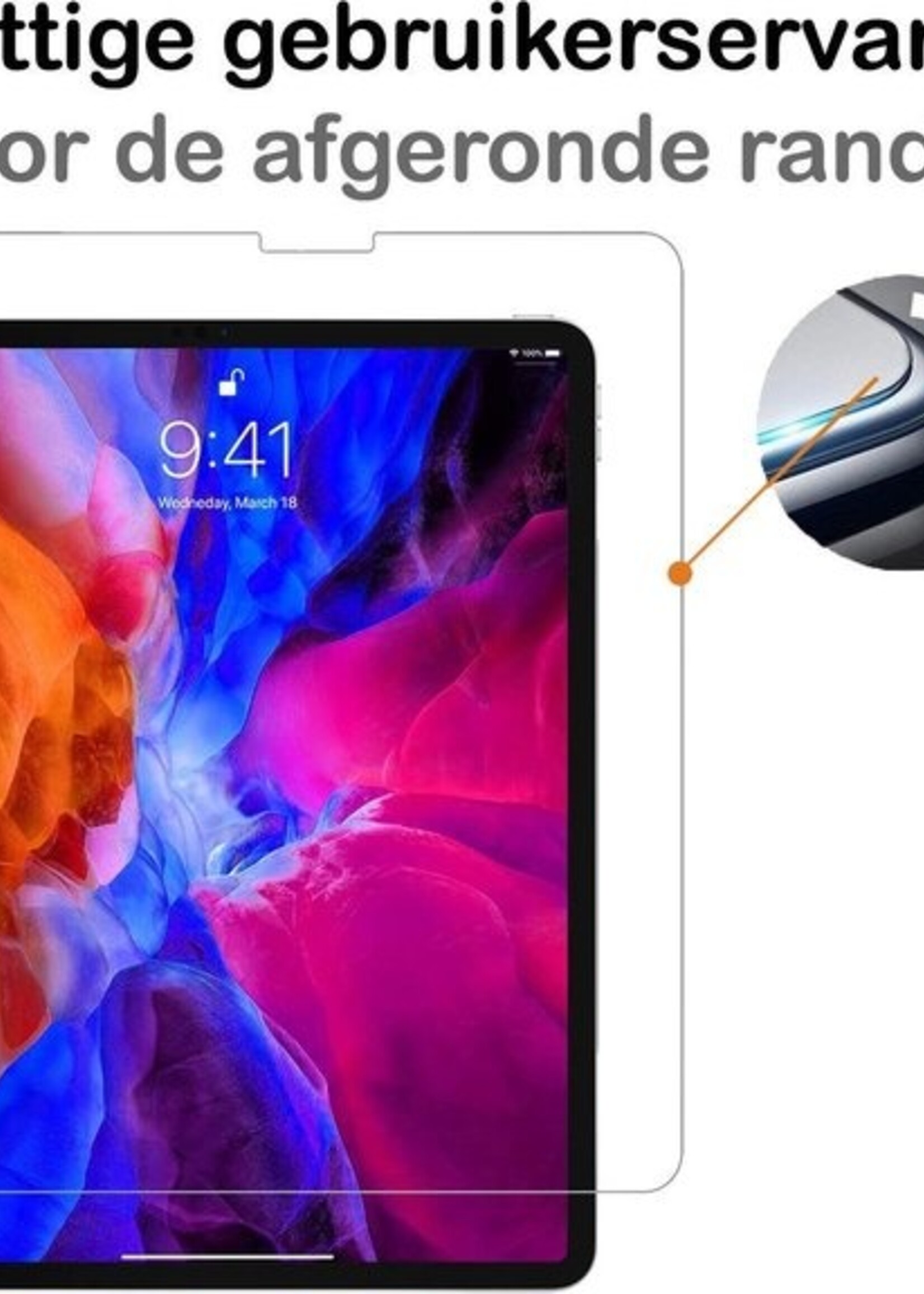 BTH Hoes Geschikt voor iPad Pro 2020 (11 inch) Hoes Book Case Hoesje Trifold Cover Met Uitsparing Geschikt voor Apple Pencil Met Screenprotector - Hoesje Geschikt voor iPad Pro 11 inch (2020) Hoesje Bookcase - Donkerblauw