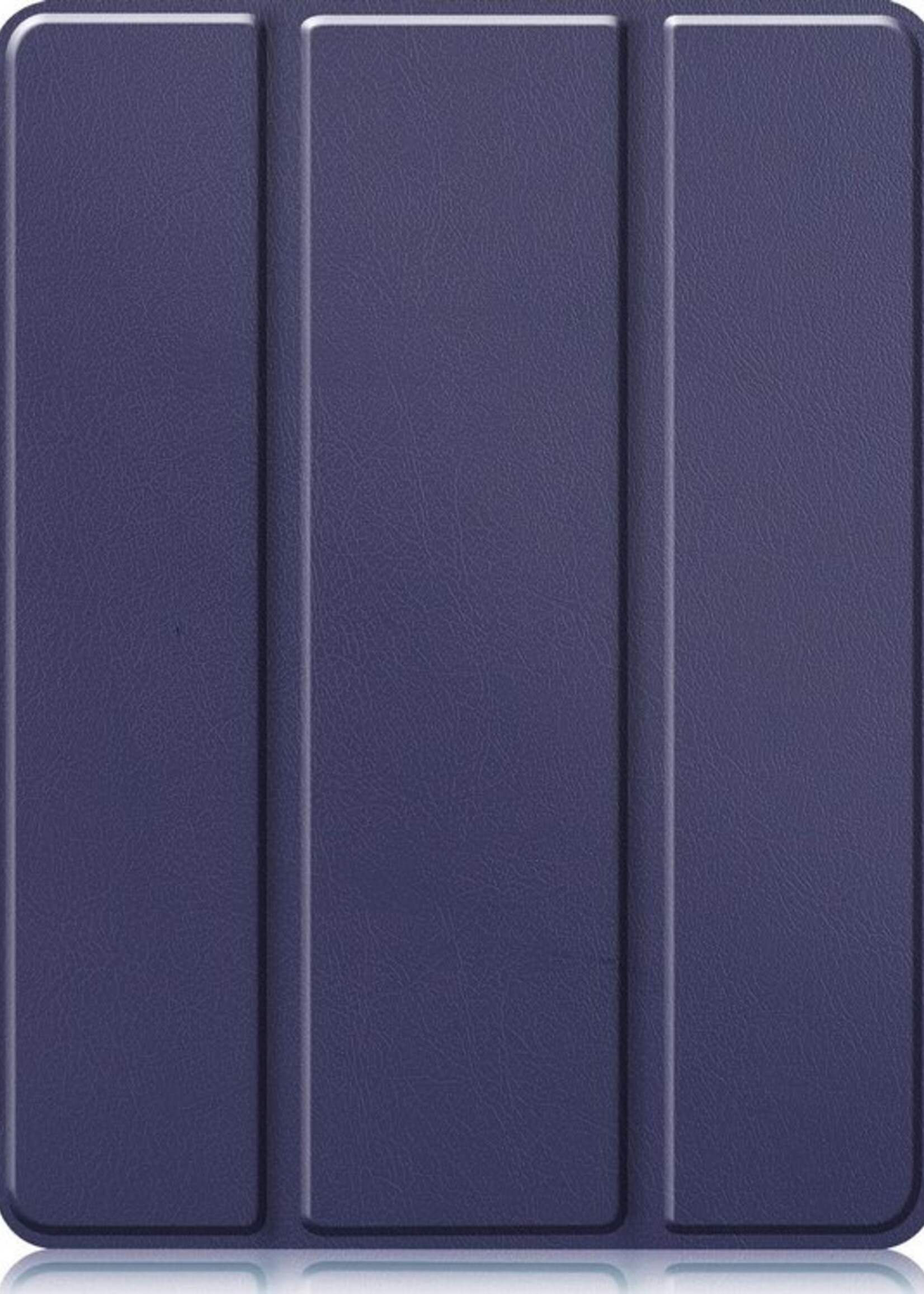 BTH Hoes Geschikt voor iPad Pro 2020 (11 inch) Hoes Book Case Hoesje Trifold Cover Met Uitsparing Geschikt voor Apple Pencil Met Screenprotector - Hoesje Geschikt voor iPad Pro 11 inch (2020) Hoesje Bookcase - Donkerblauw