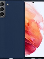 BTH BTH Samsung Galaxy S21 Plus hoesje siliconen - Donkerblauw